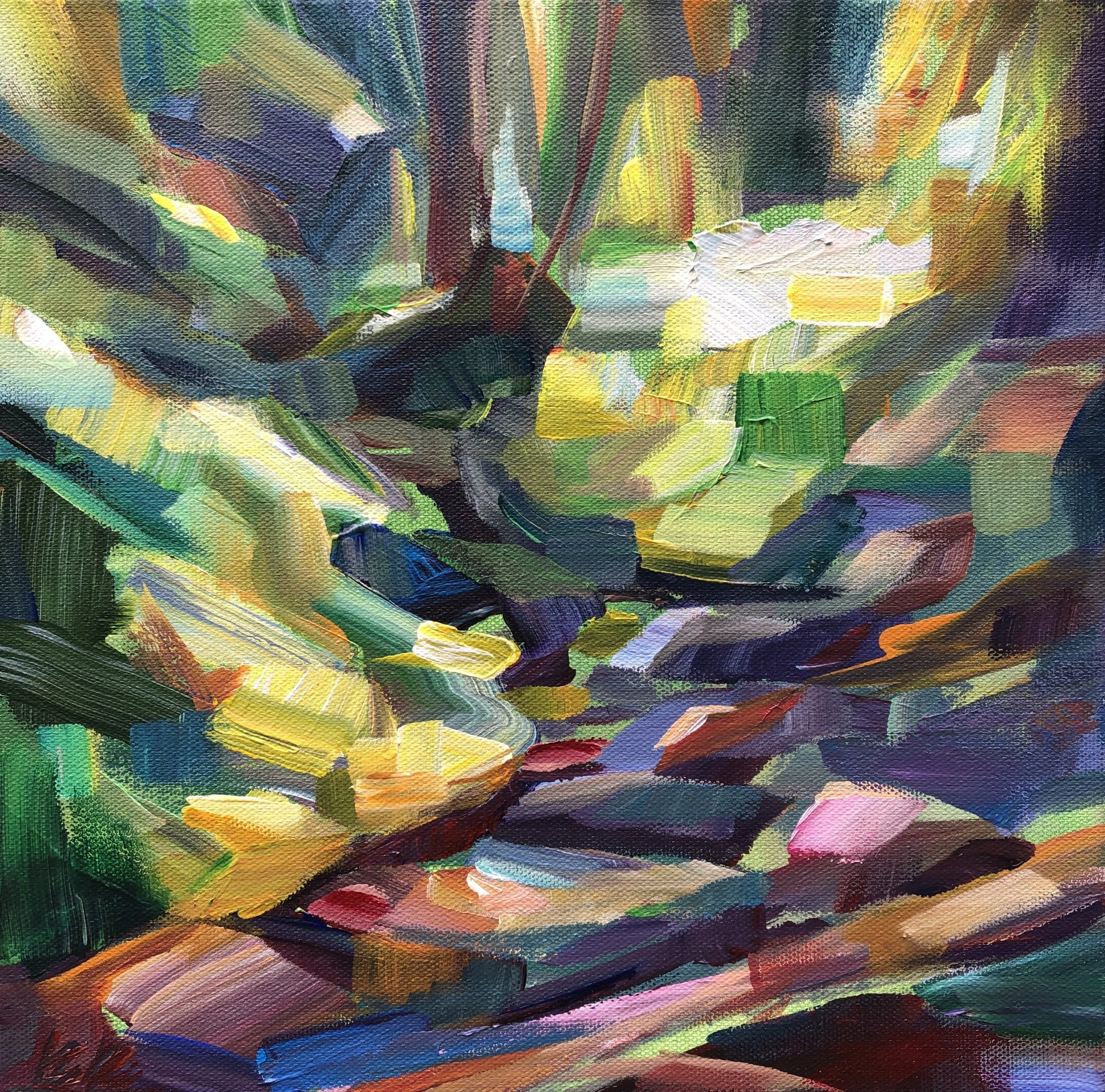 Nestled in Light, 12x12 acrylic on 1.5" canvas, $475 (Available at Alki Arts, WS)