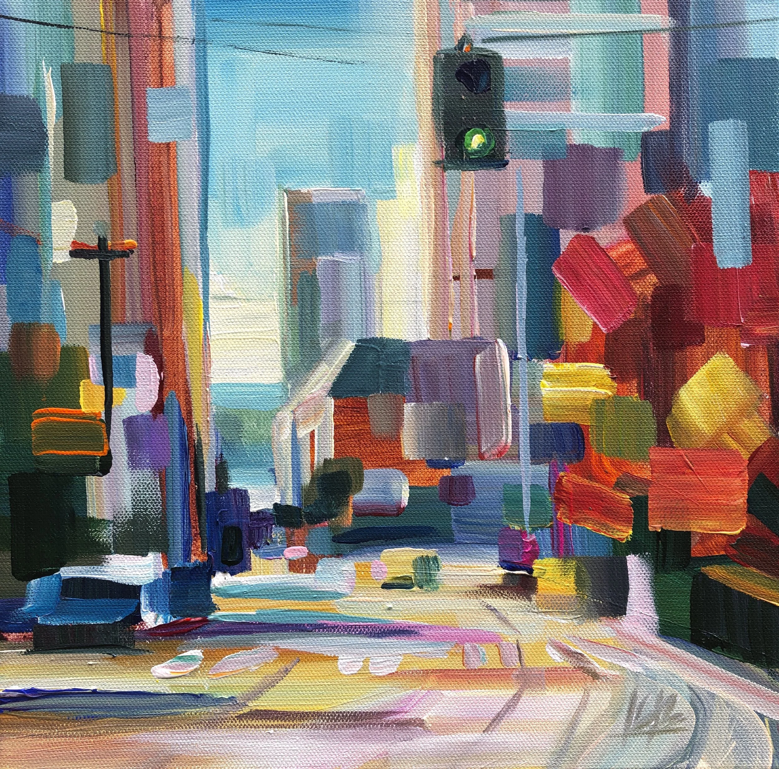 City to the Sound, 12x12 acrylic on 1.5" canvas, $475 (Available at Alki Arts, WS)
