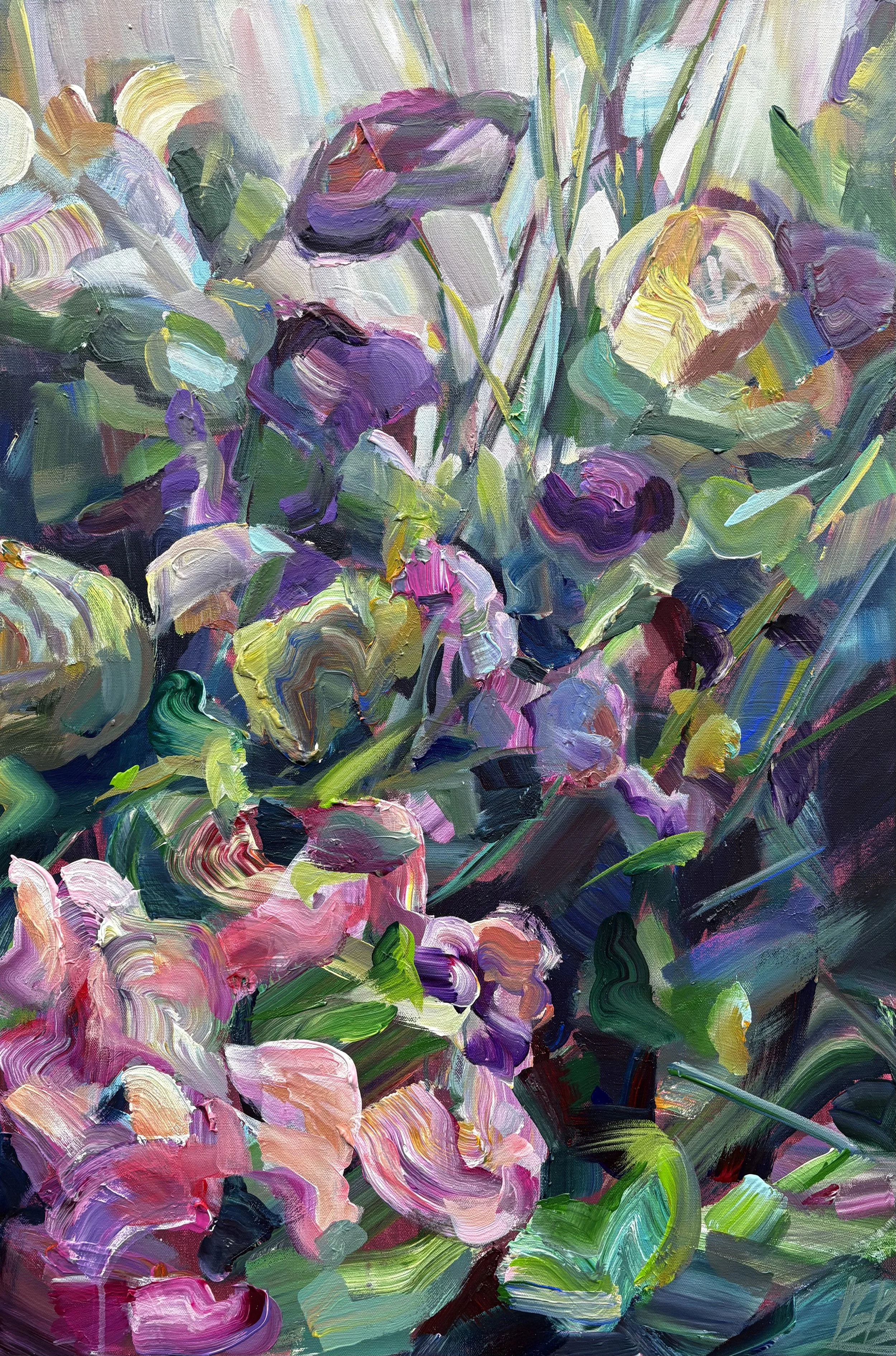 Flowers From Florence, 36x24 acrylic on 1.5" canvas, $1950