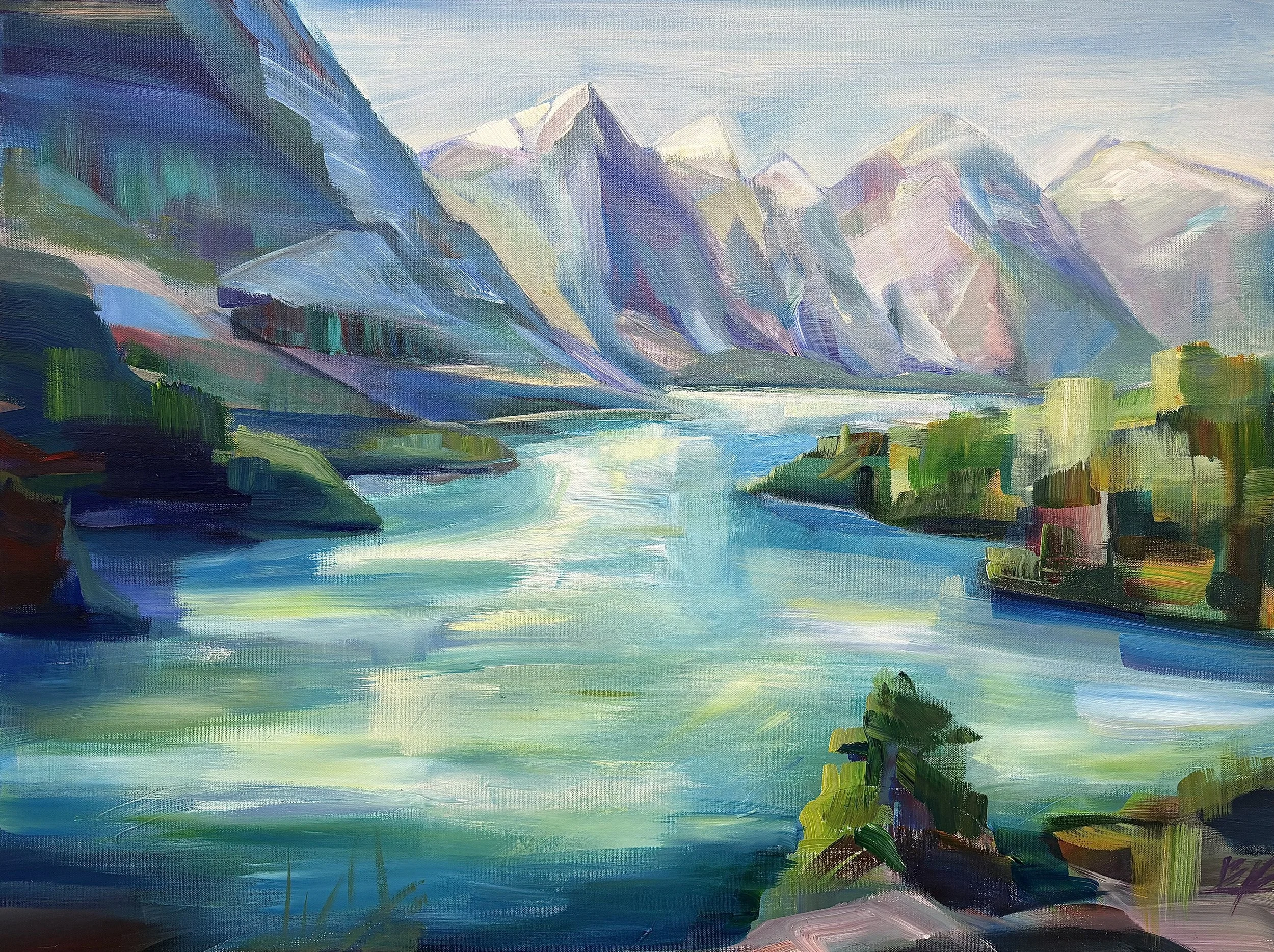 Diablo Waters, 30x40 acrylic on 1.5" deep canvas, $2880 (Available at Gray Sky Gallery)