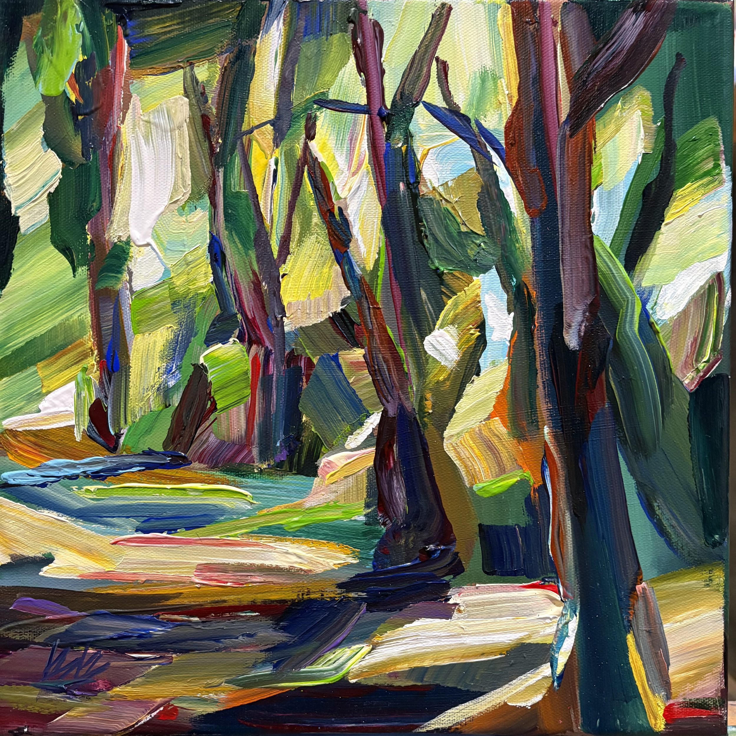 Tree Time, 12x12 acrylic framed, $495