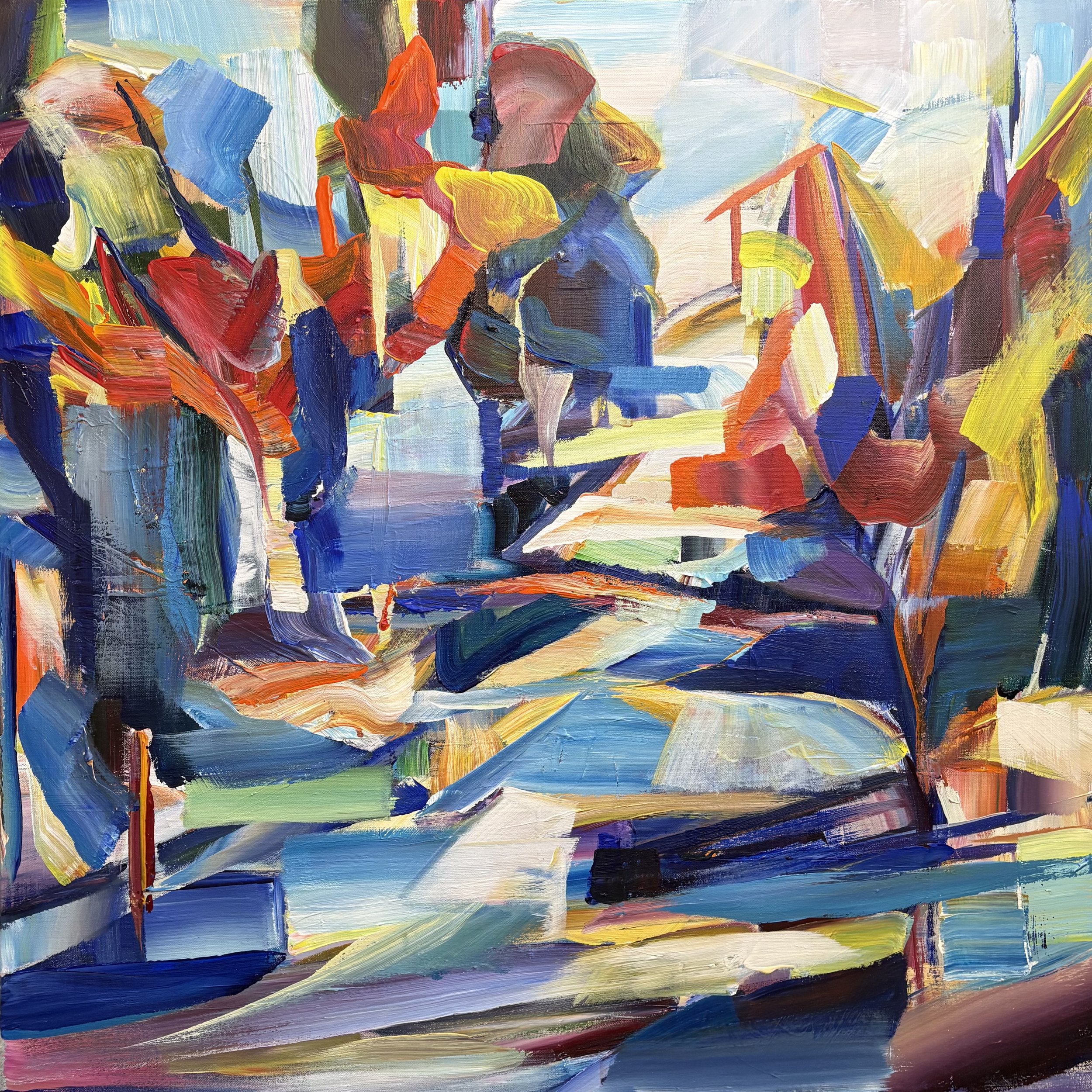 Colorful Musings, 36x36 acrylic on 1.5” canvas $2900