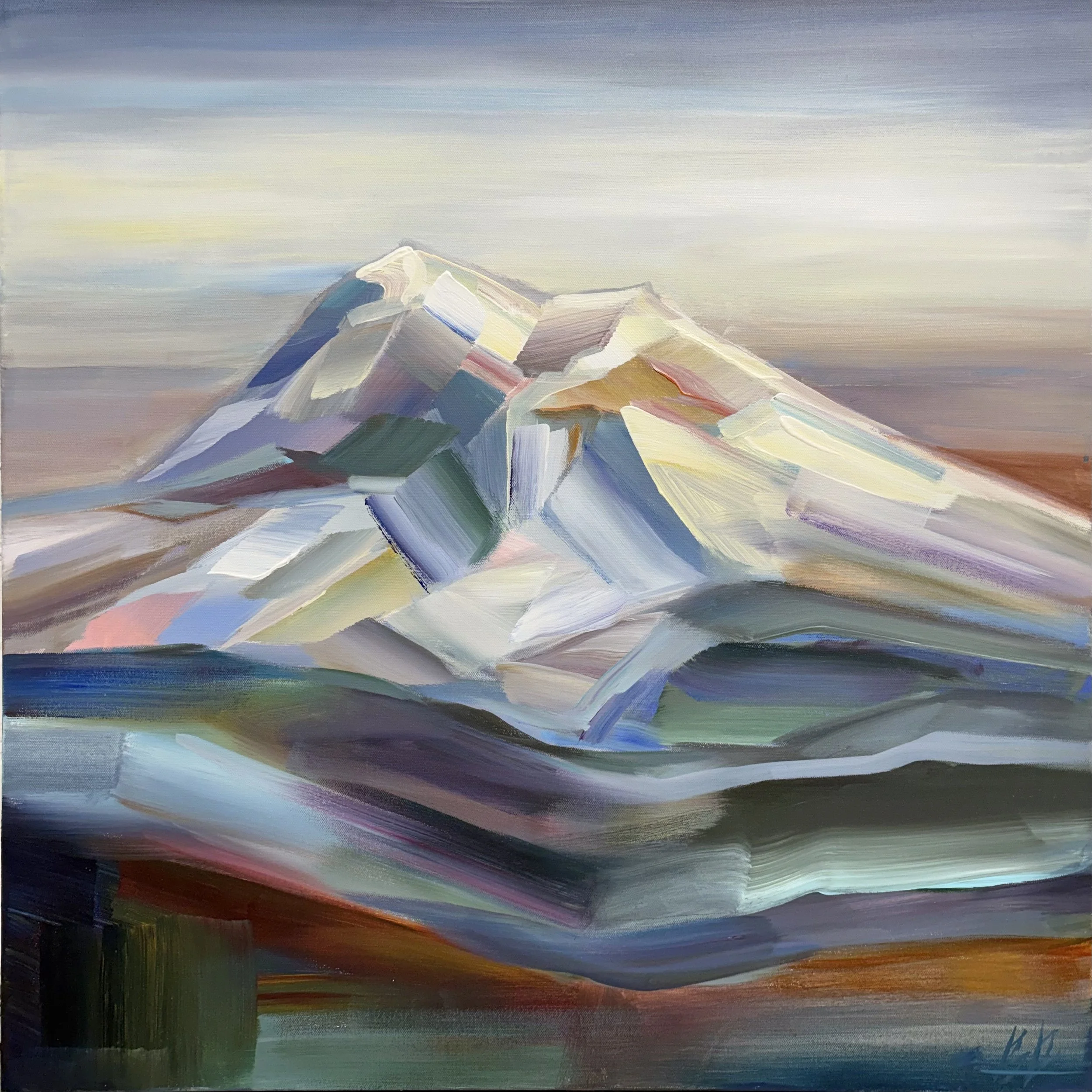 Take My Breath Away, 30x30 acrylic on canvas, walnut frame, $2500 (Available at Gray Sky Gallery)