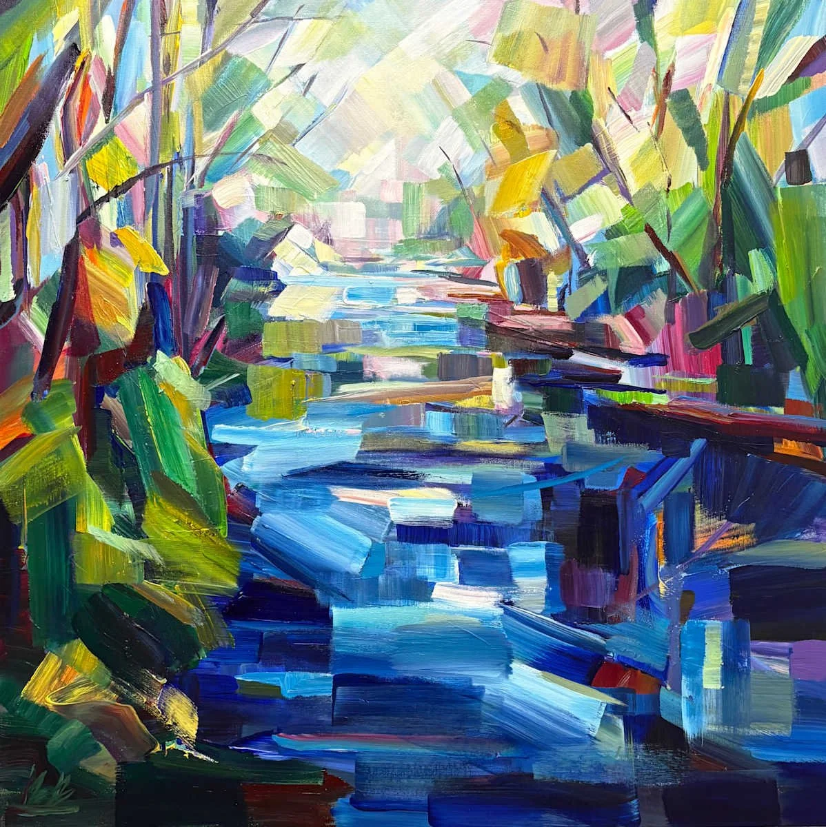 Kaleidoscope, 36x36 acrylic, 2026 SOLD