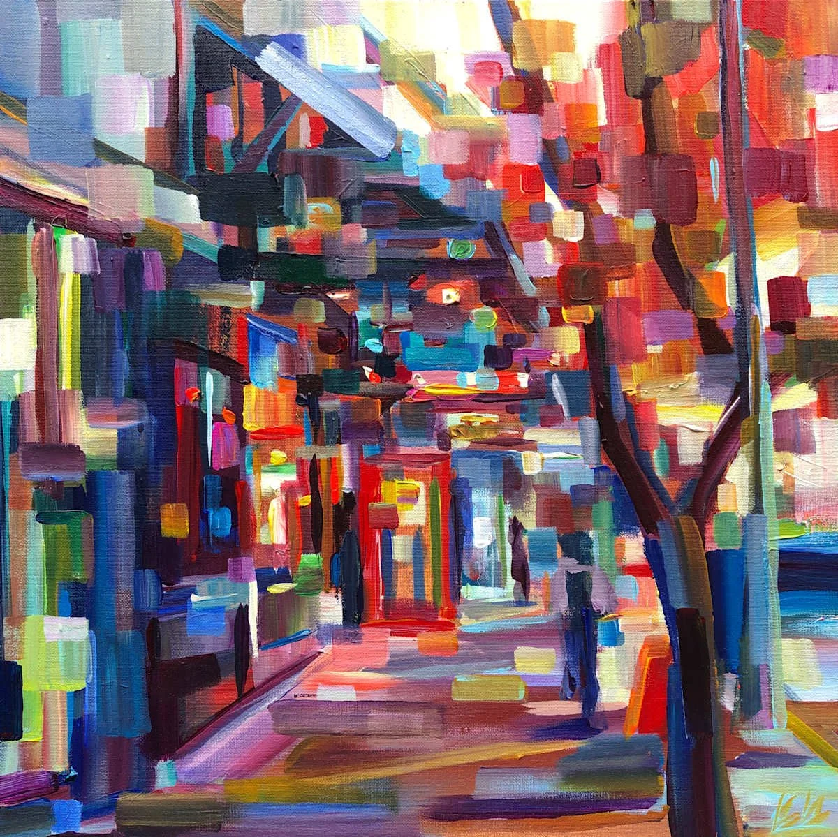 Razzle Dazzle, 20x20 acrylic on 1.5" canvas, $960