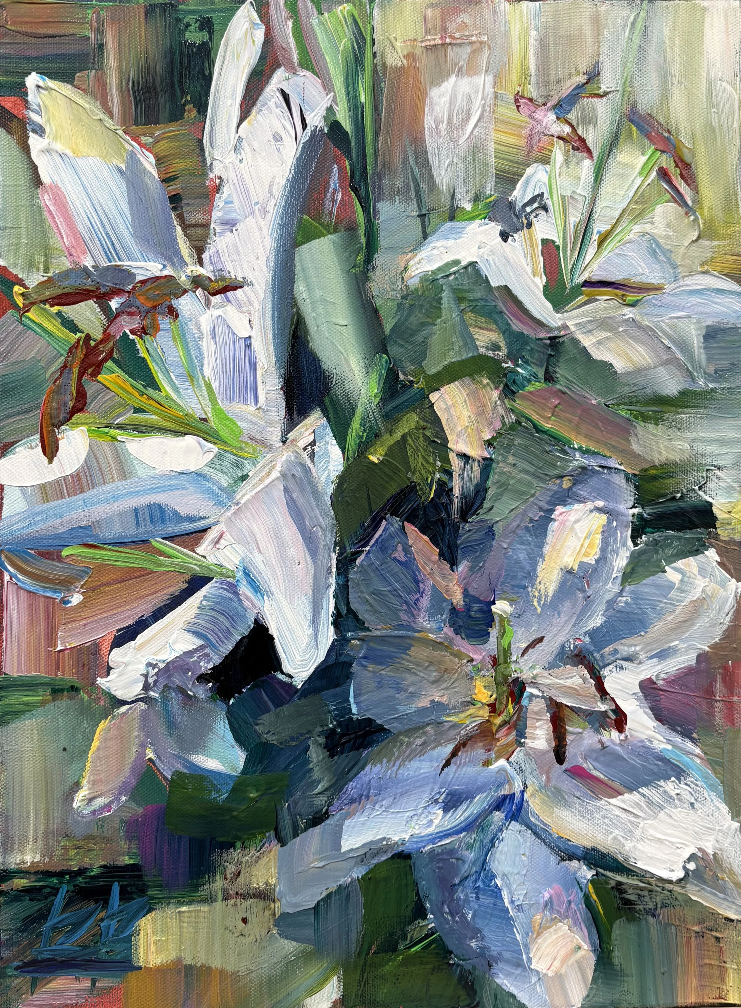 Lillies, 16x12 acrylic on 1.5" canvas, $595