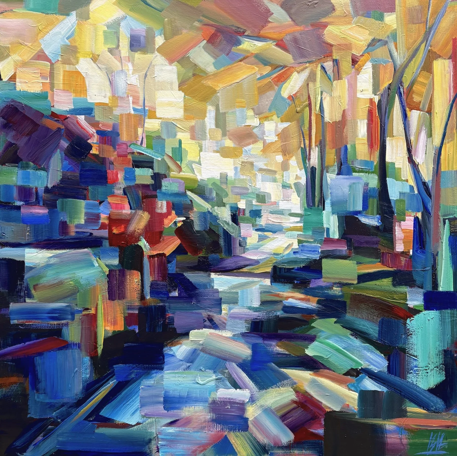 Envelop Me, Canopy 48x48 acrylic, $4850