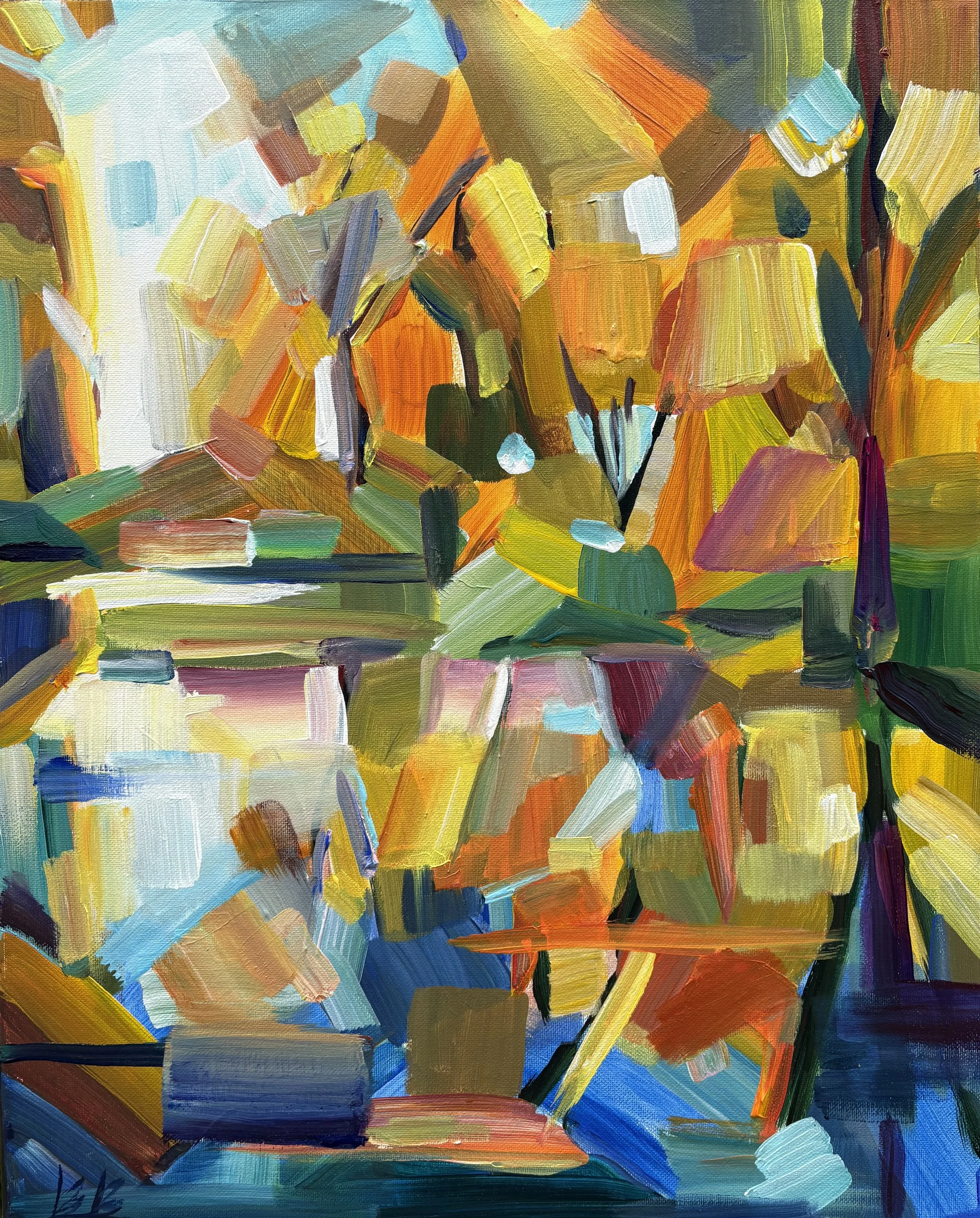 Dancing Reflections, 20x16 acrylic framed $895