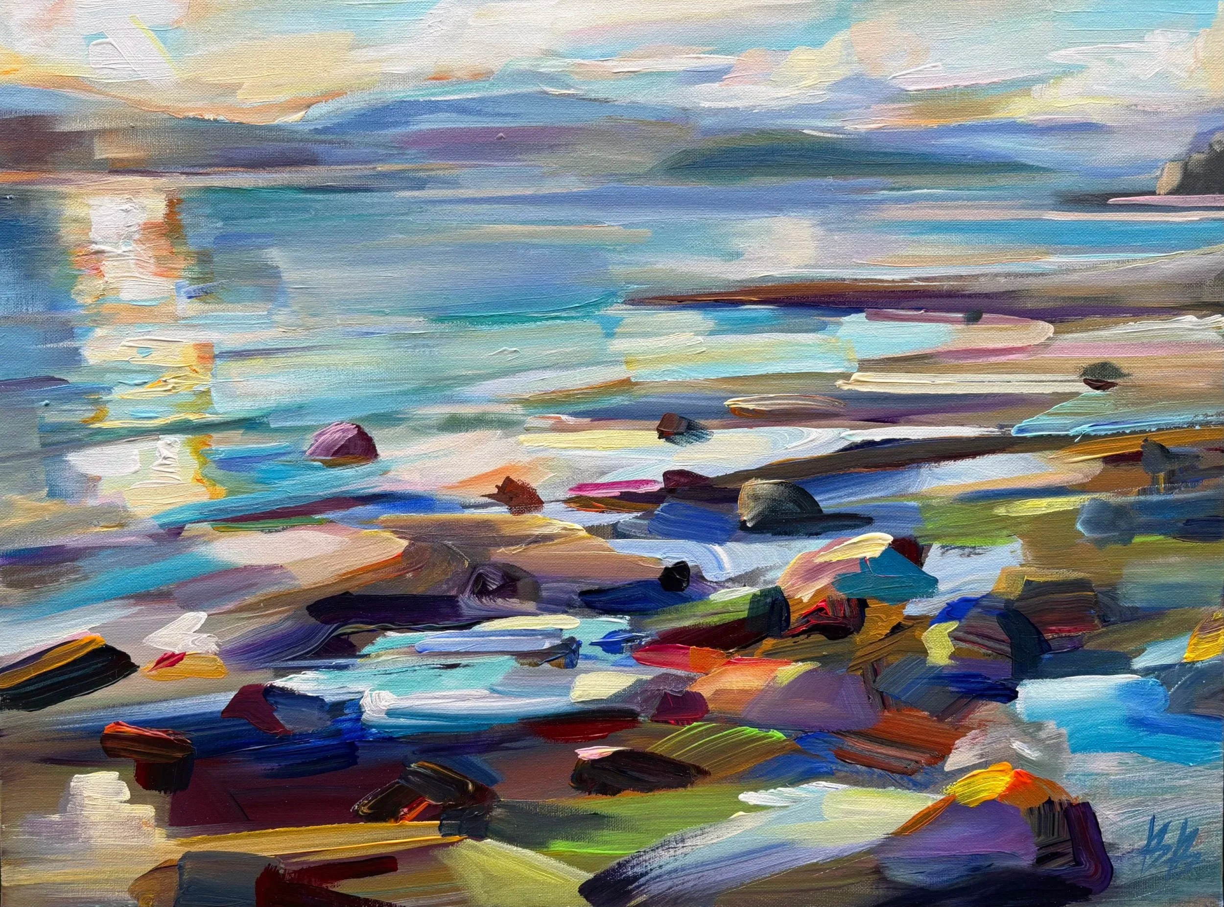 The Season of Now, 18x24 plein air acrylic framed, $1250