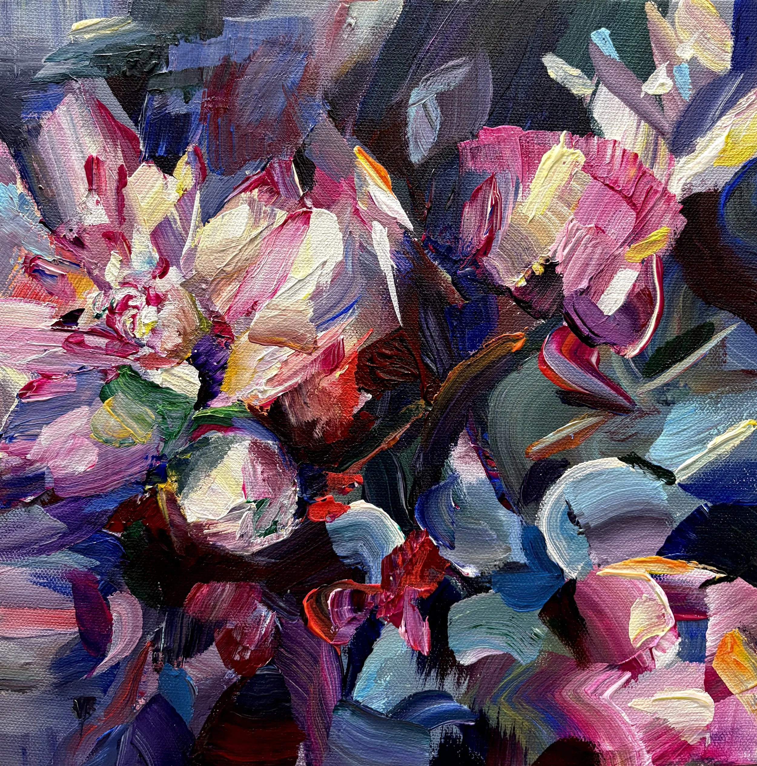 Seasonal Sensations: Mysterious Magenta, 12x12 acrylic on 1.5" canvas, $450