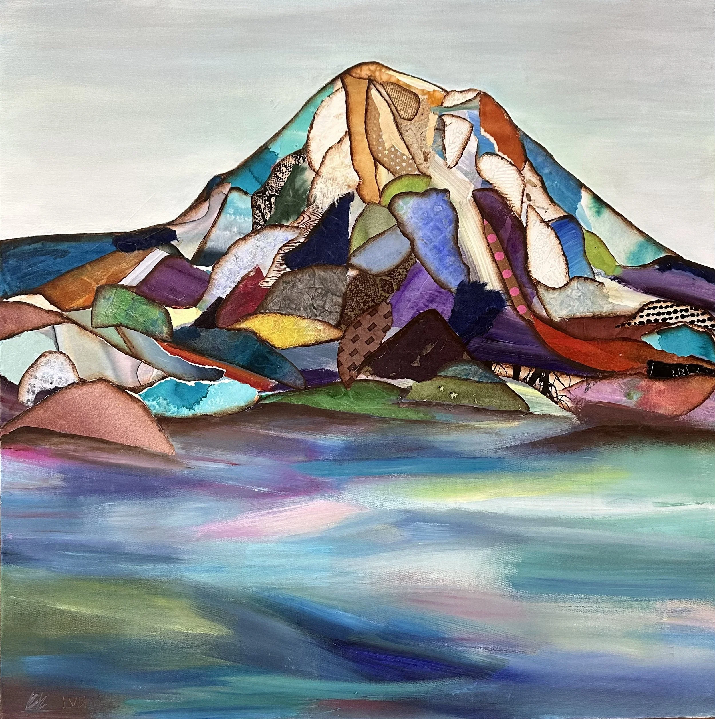 Icy Baker 36x36 acrylic mixed media, $2900 (Available at Gray Sky Gallery)