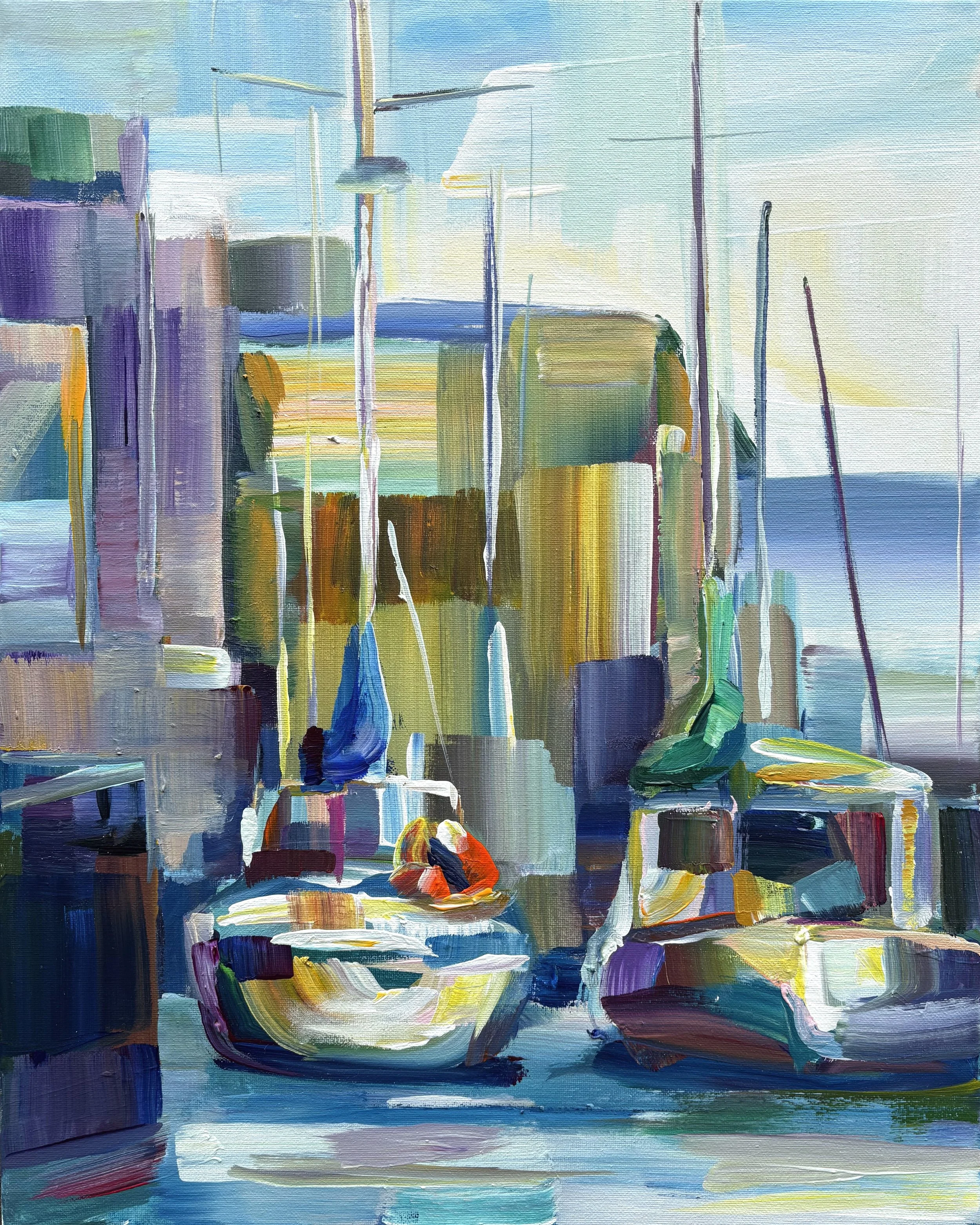 Boat Buds, 20x16 acrylic framed $950