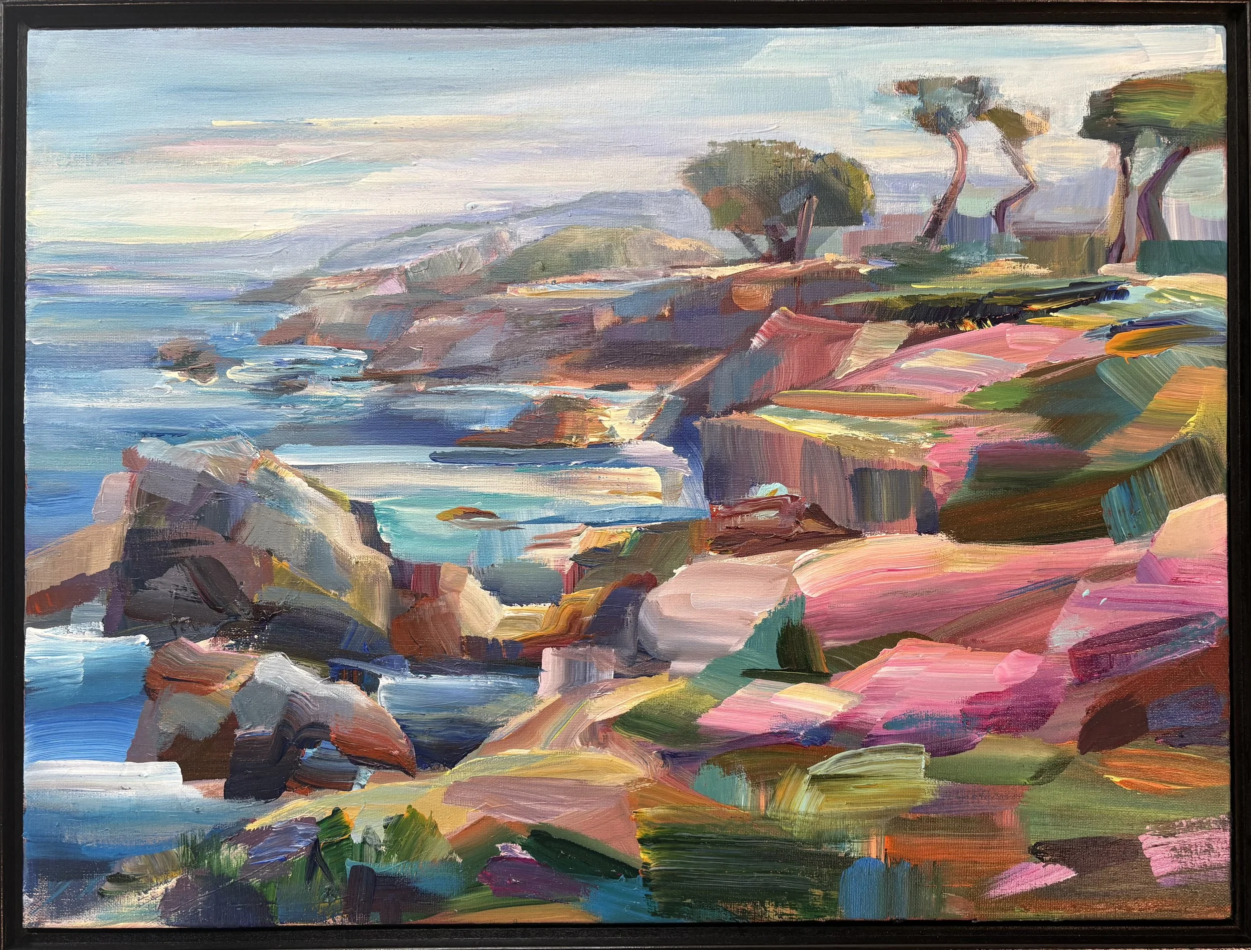 Path to Lover’s Point, 18x24 acrylic plein air framed $1950
