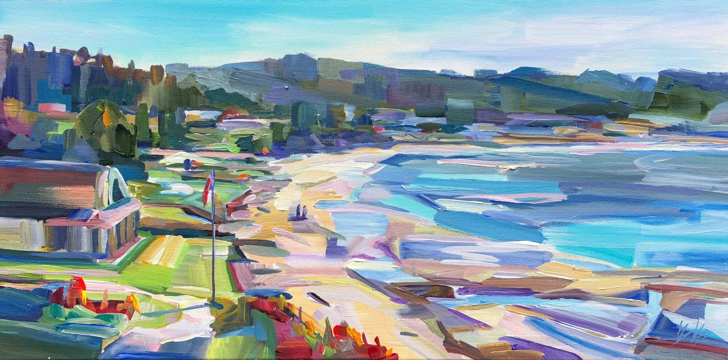 South Whidbey Shores, 15x30 acrylic, $950 (Available at the Museum of NW Art, LaConner)
