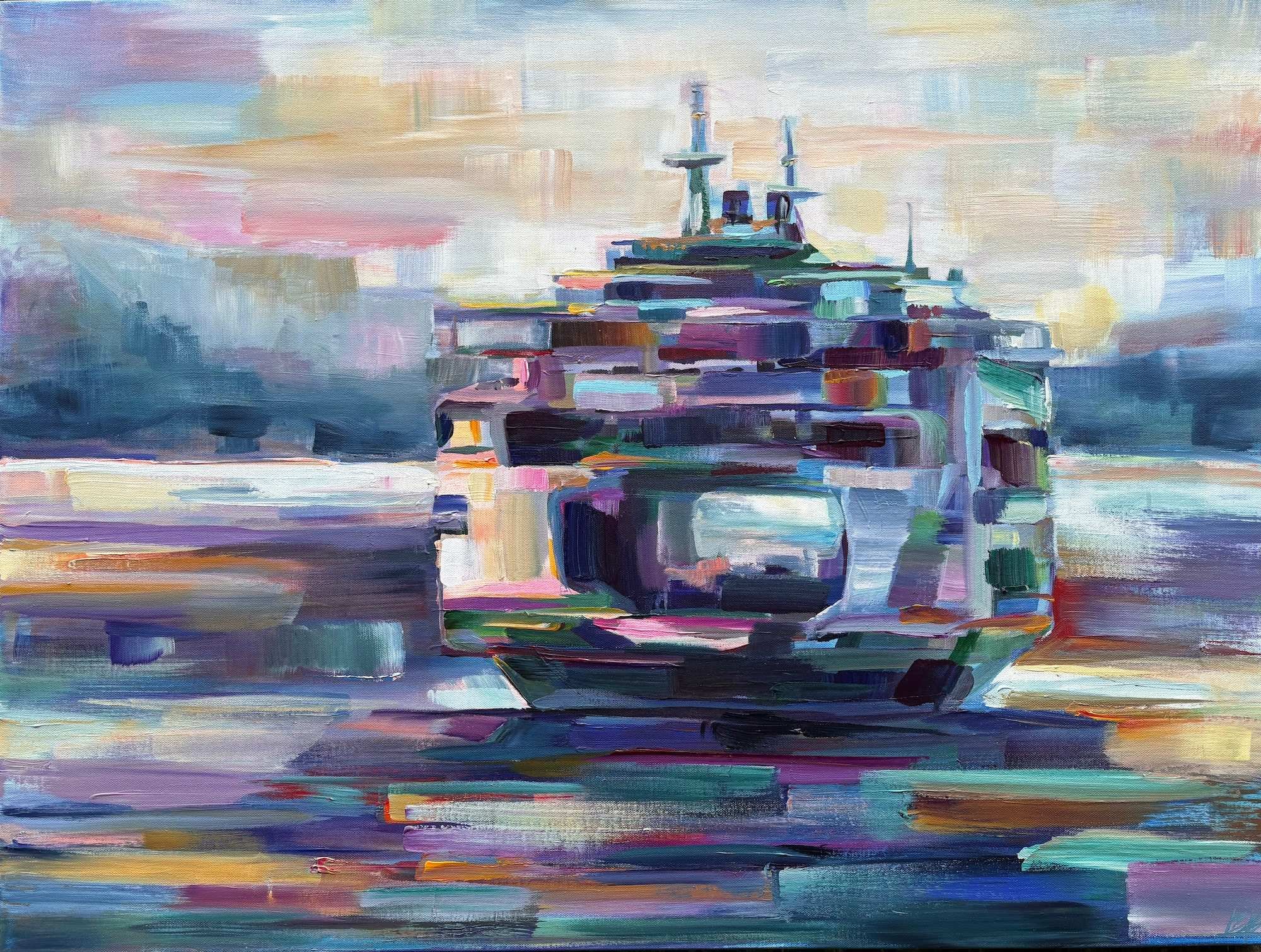 A Familiar Face, acrylic 30x40 on 1.5" canvas, $2900 (Available at Alki Arts)
