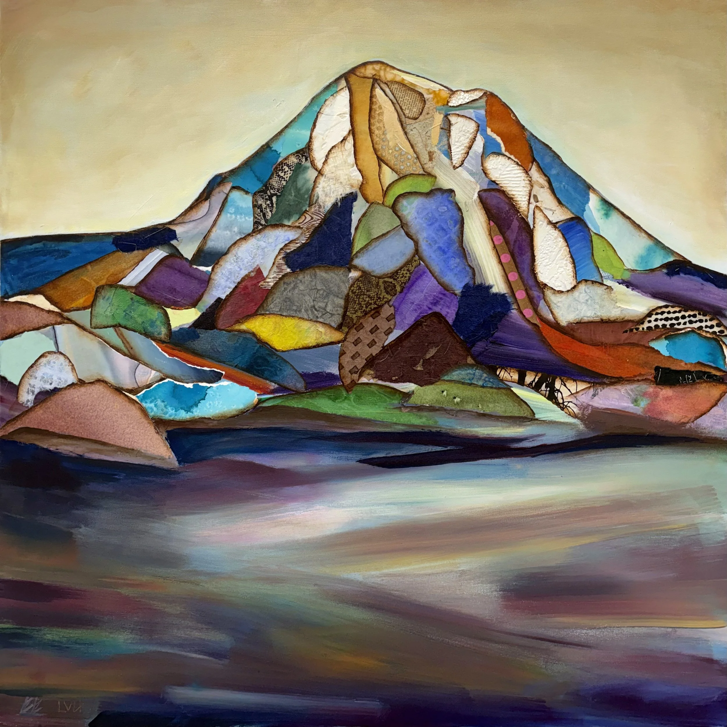 Stained Glass Baker 36x36 acrylic mixed media, $2900 (Available at Gray Sky Gallery)