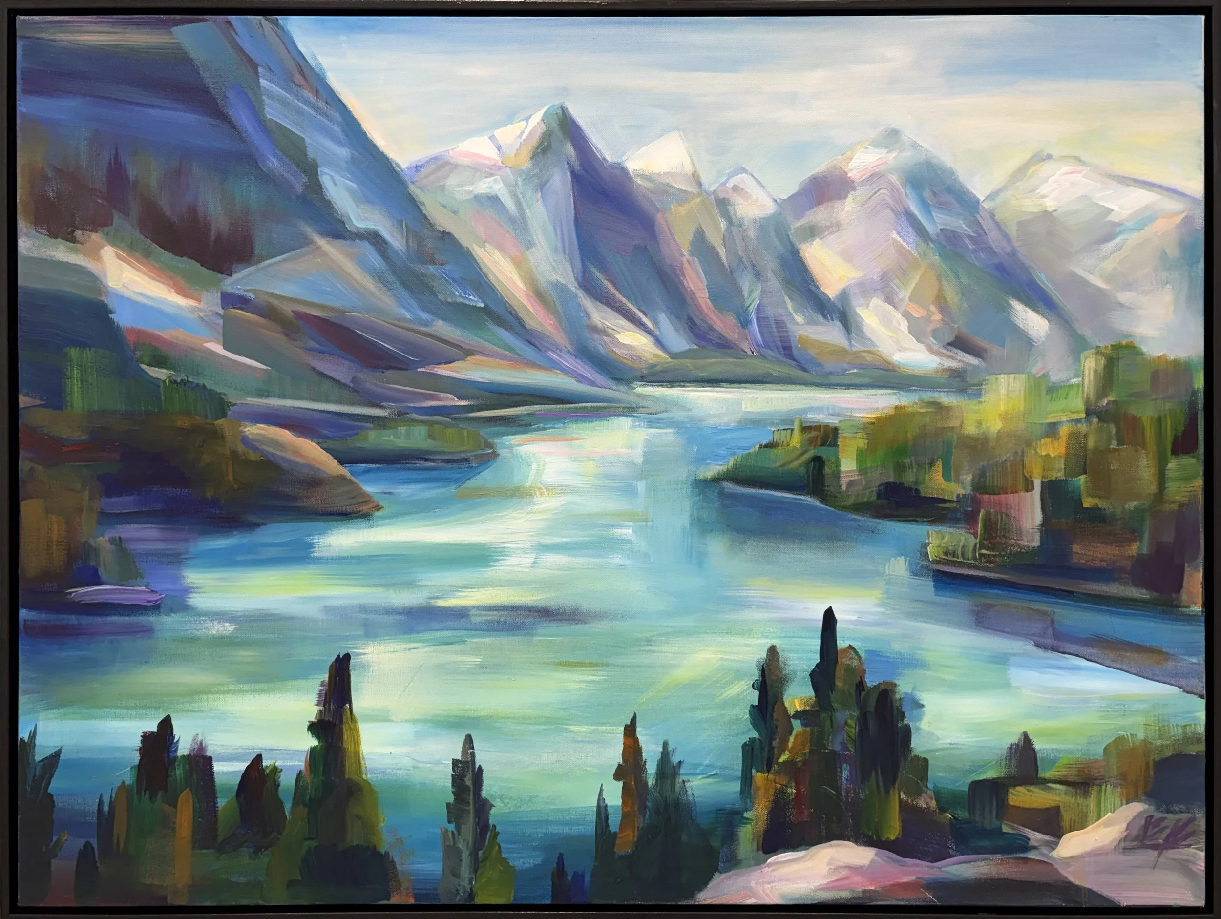 Diablo Waters, 30x40 acrylic, $3200 framed  (Available at Gray Sky Gallery)
