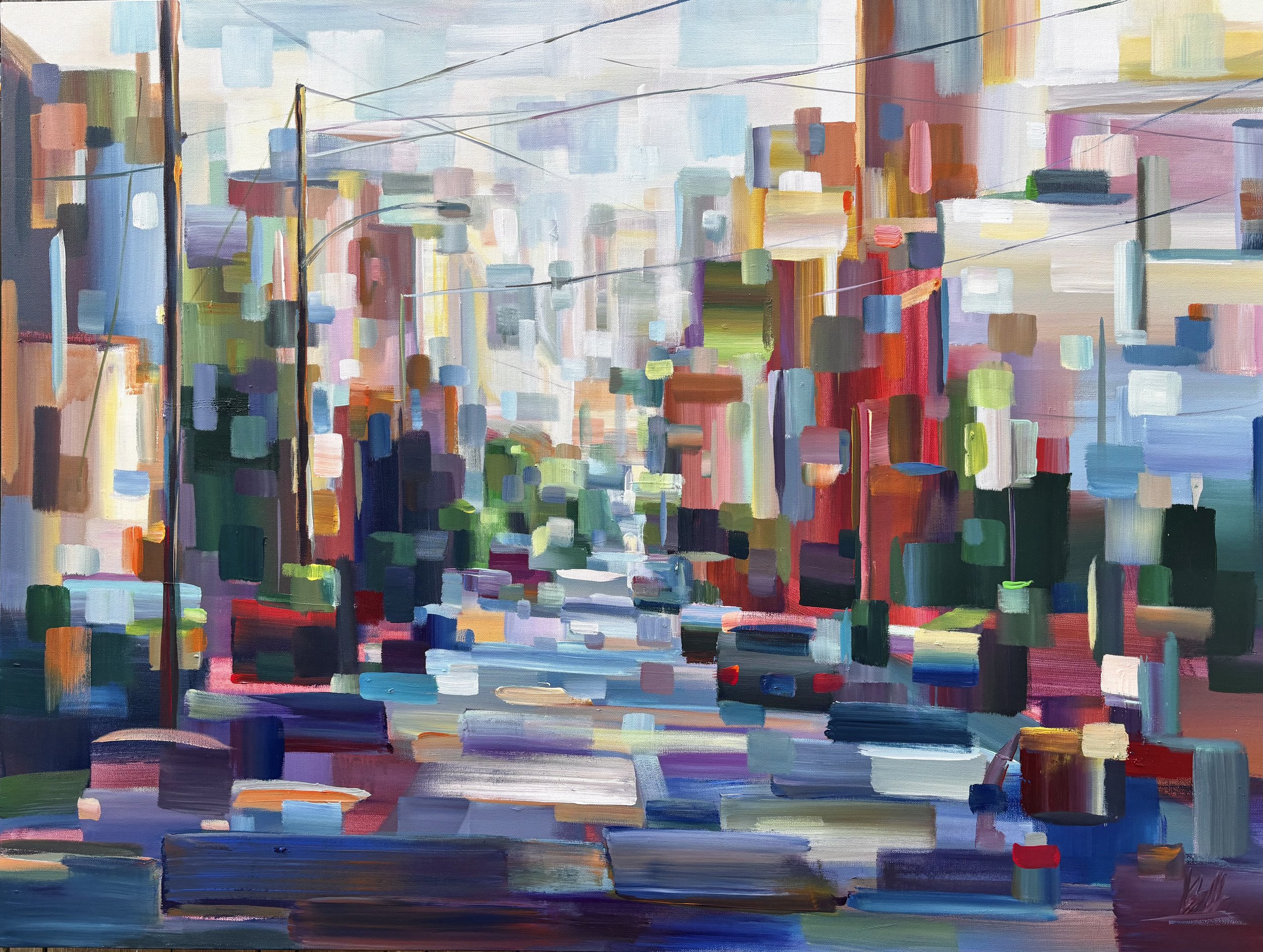 Familiar Streets, 36x48 acrylic on 1.5" canvas, $3850