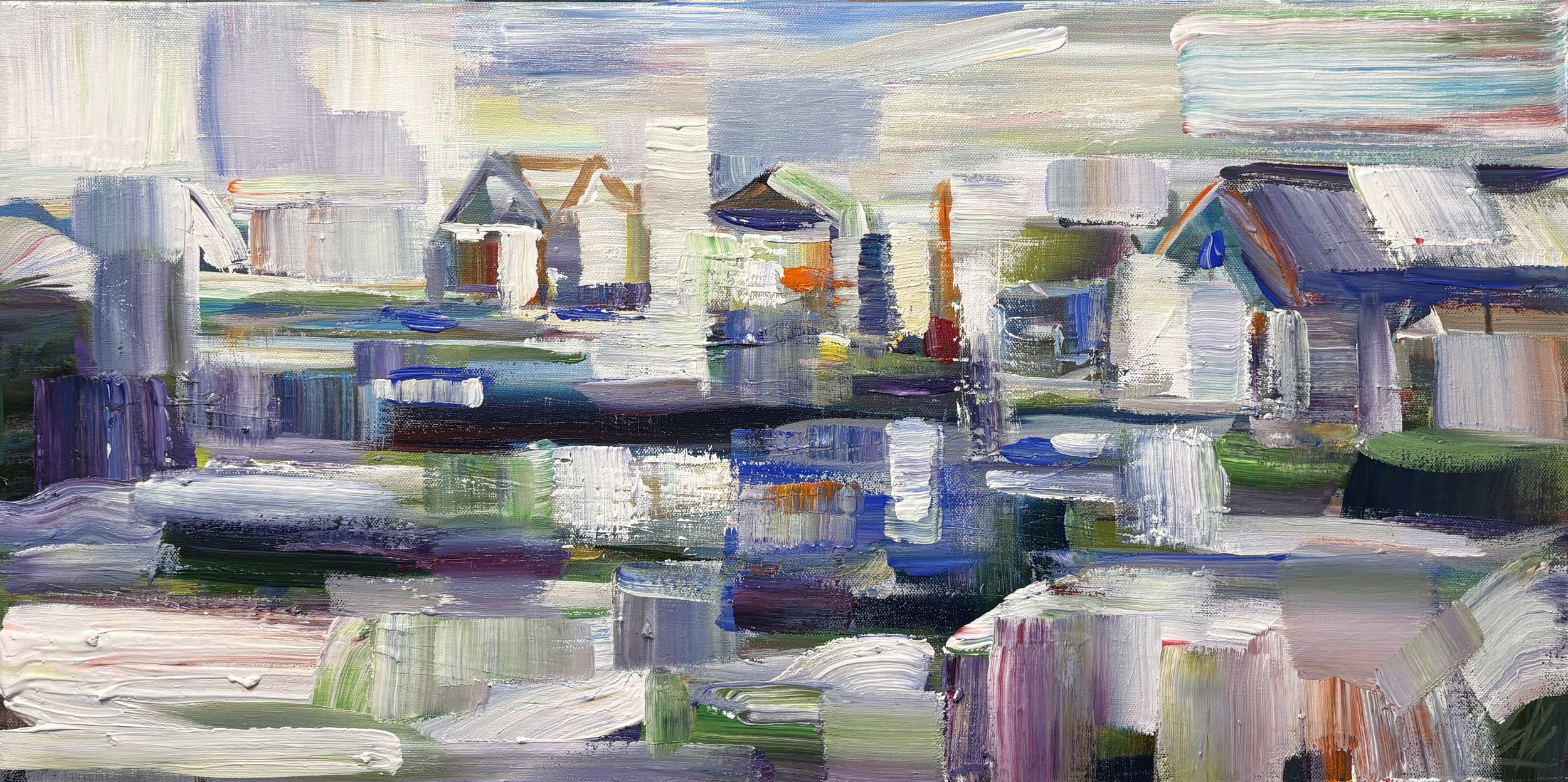 Whidbey Memories, 15x30 acrylic on 1.5" canvas, $650