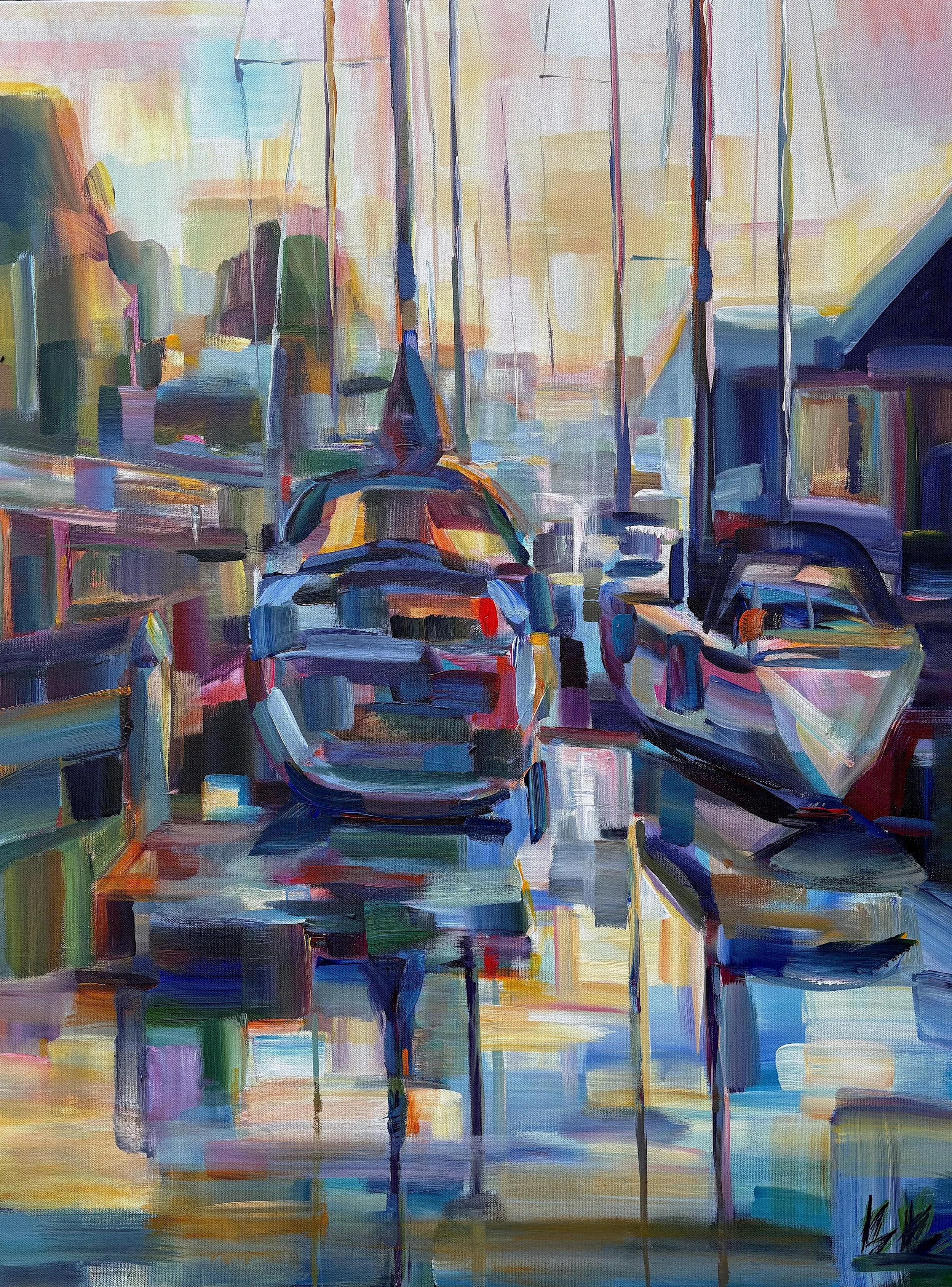Color me Pink and Take me to the Sunset, 40x30 acrylic $2900