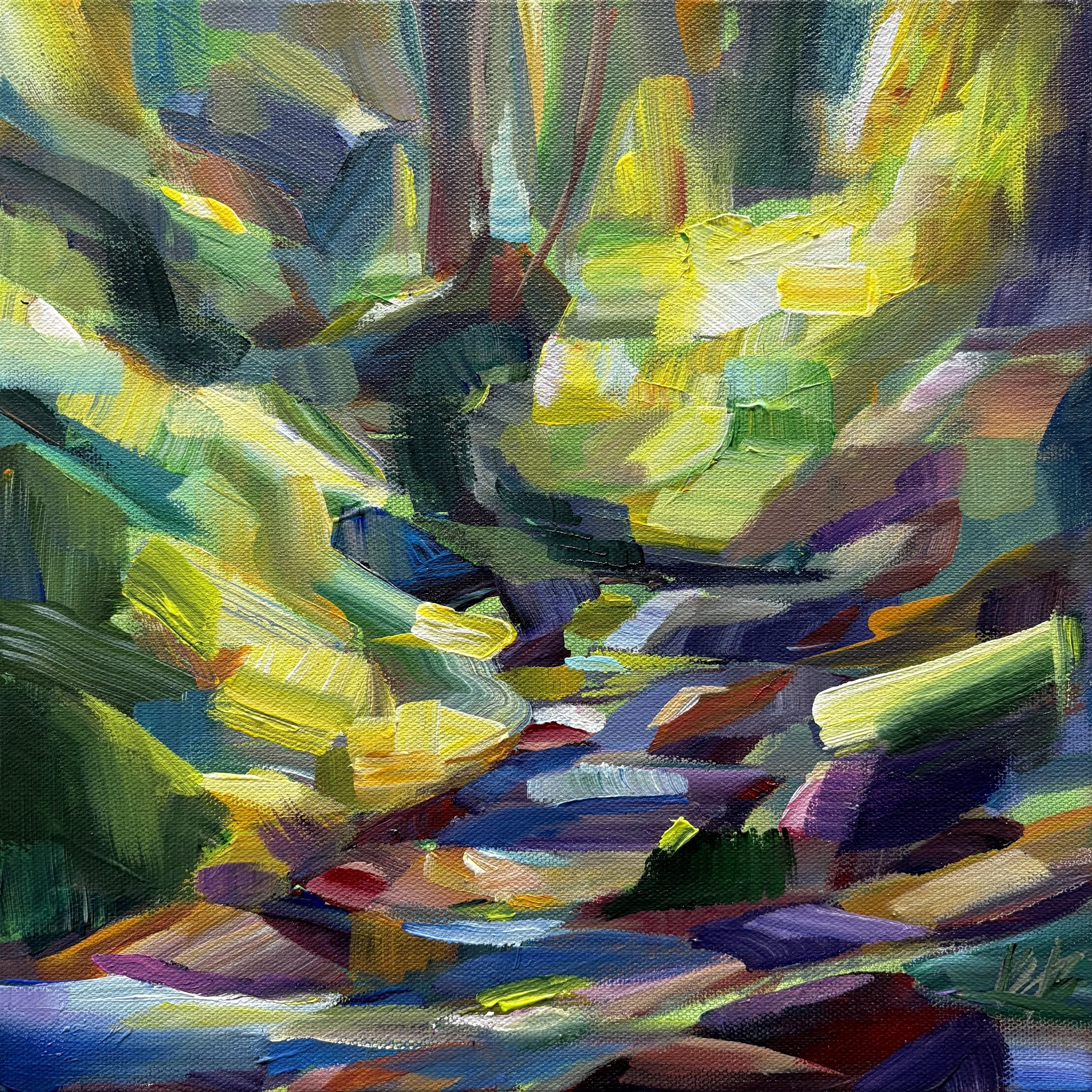 Nestled in Light, 12x12 acrylic on 1.5" canvas, $475 