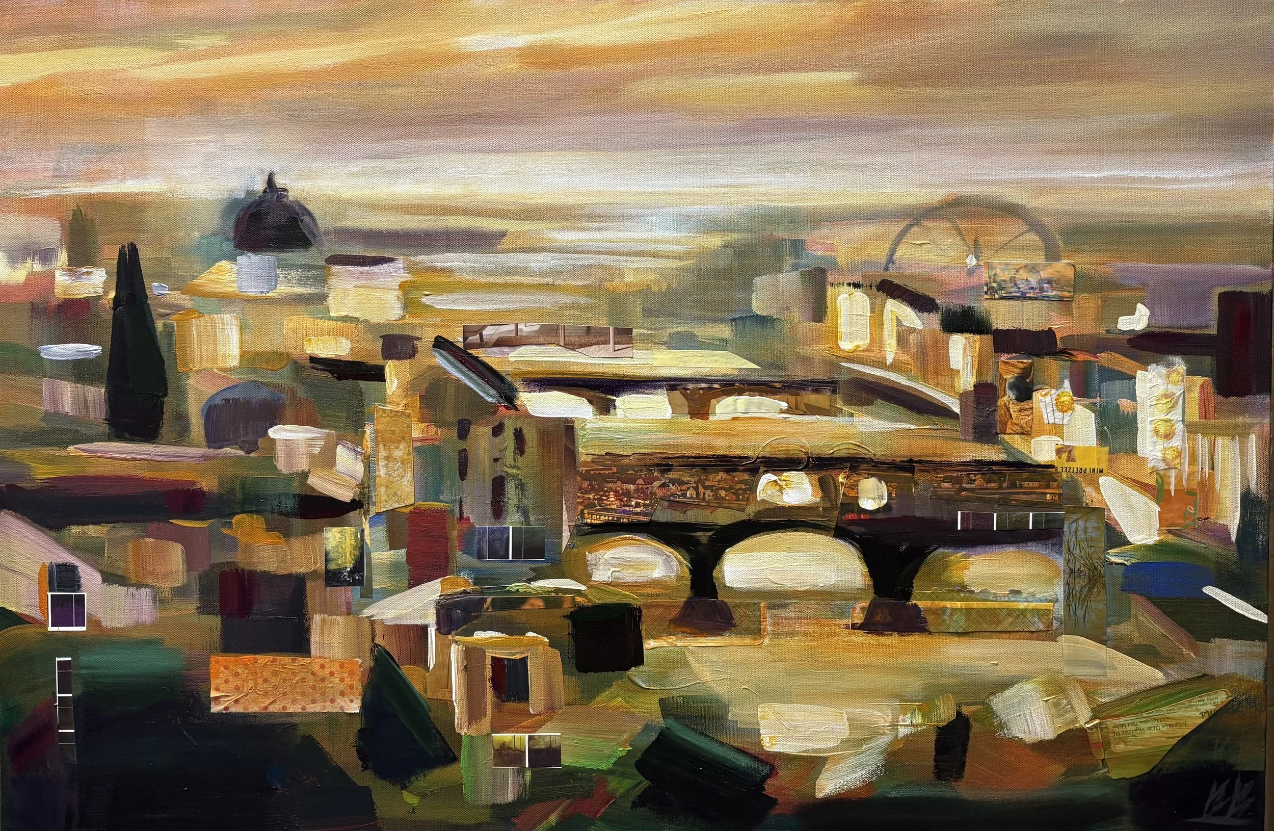 Florence Reverie, 24x36 acrylic mixed media, $1950