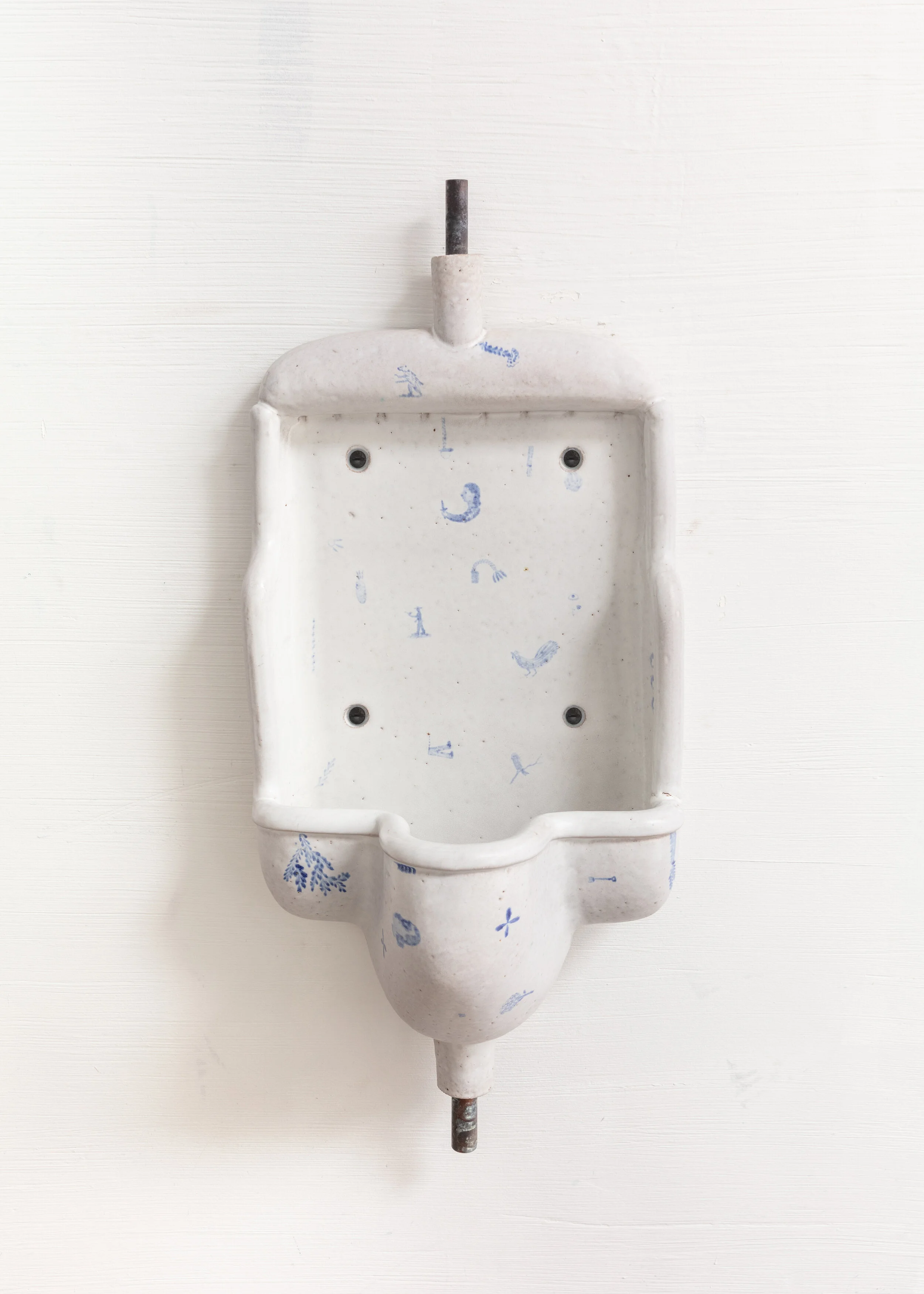 Captain’s Urinal , 2019 glazed ceramic, copper 43 × 18 × 12 ins