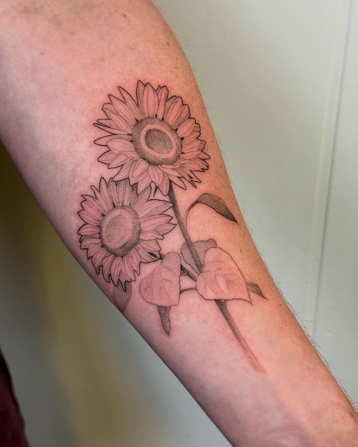 Nick&rsquo;s grandmother has a sunflower tattoo, so he got this for his first. Thank you, Nick! 
 
*****

If you requested an appointment when my books were open recently, please check your email for a message from justin@justinturkus.com &mdash; tha