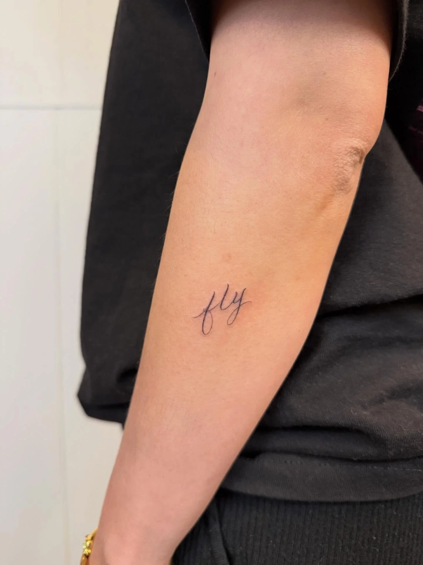 I love tattooing script! I do a lot of very small single needle lettering, and I also do medium and large pieces. These are all custom, hand drawn designs with a good amount of variety; when you request an appointment with me I break the script optio