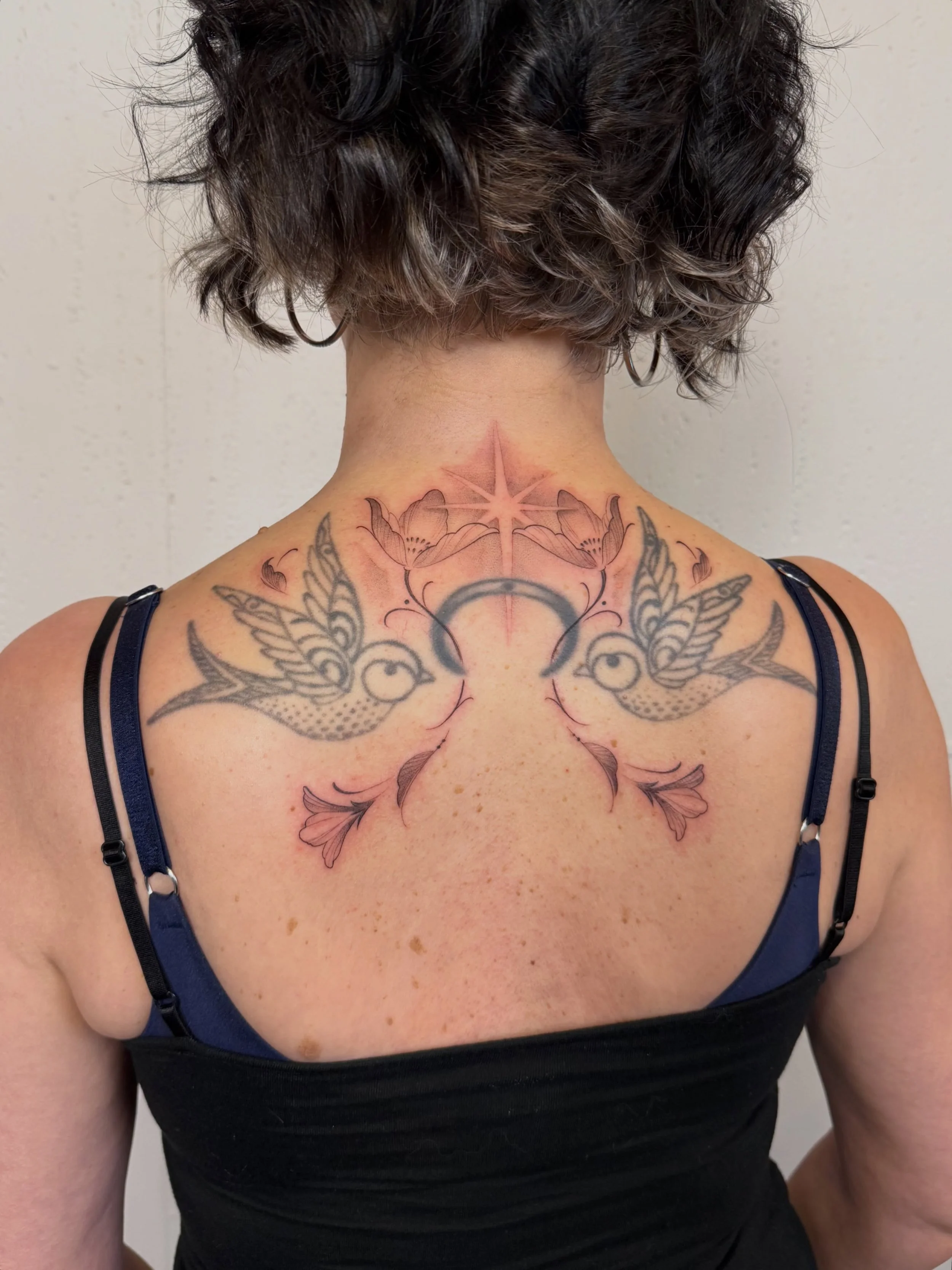 An artist named Thom DeVita said every tattoo is a collaboration, and that&rsquo;s very much the case here, where I added on to this arch made by @freddycorbintattoos (in 1992!) and these birds made by @jhowietattoo. 

I literally cannot wait for the