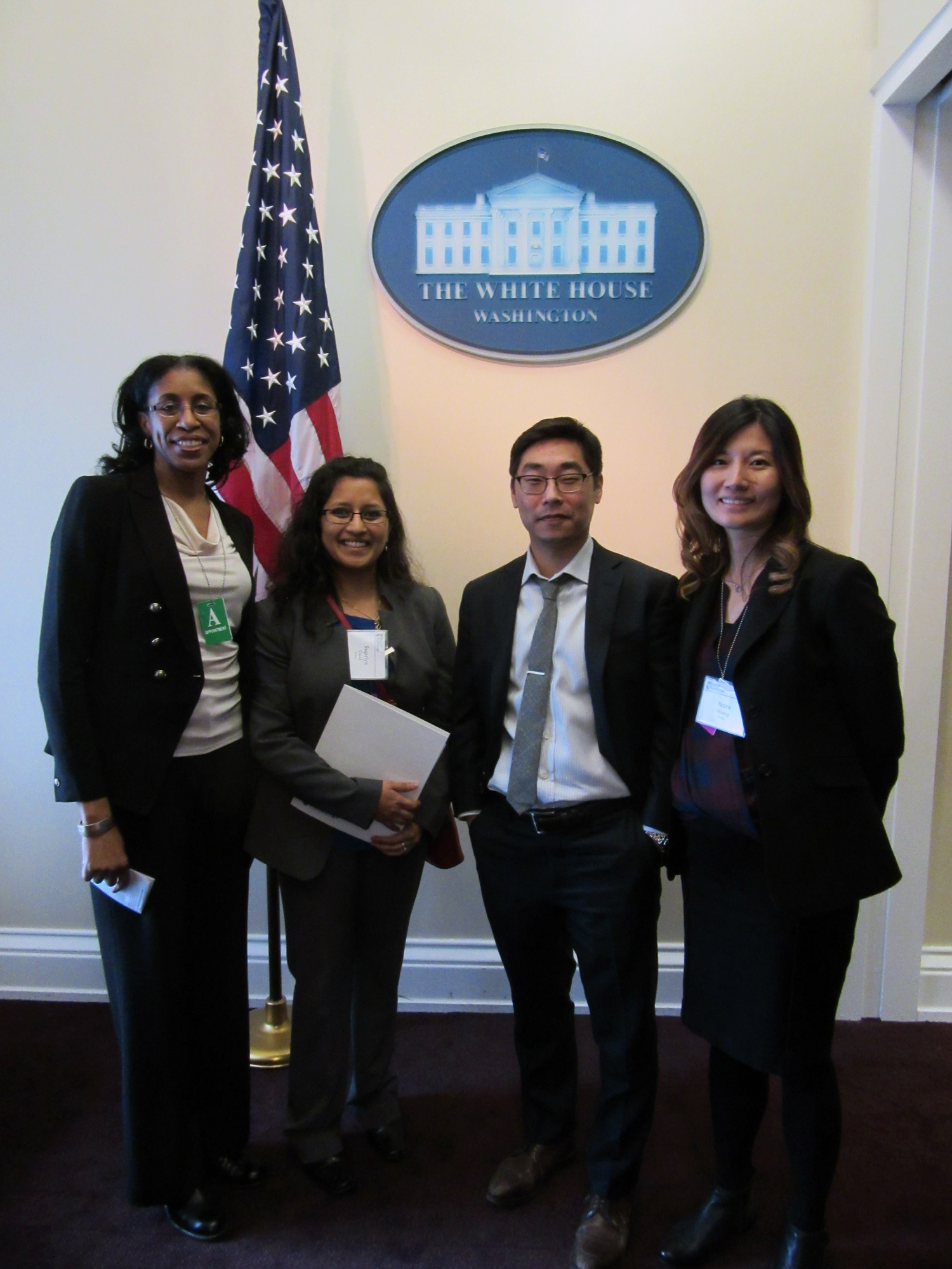 The Asset Score Tool team (L-R): Erica Cochran (SoA), Supriya Goel (PNNL), Andrew Burr (DOE), Nora Wang (PNNL)