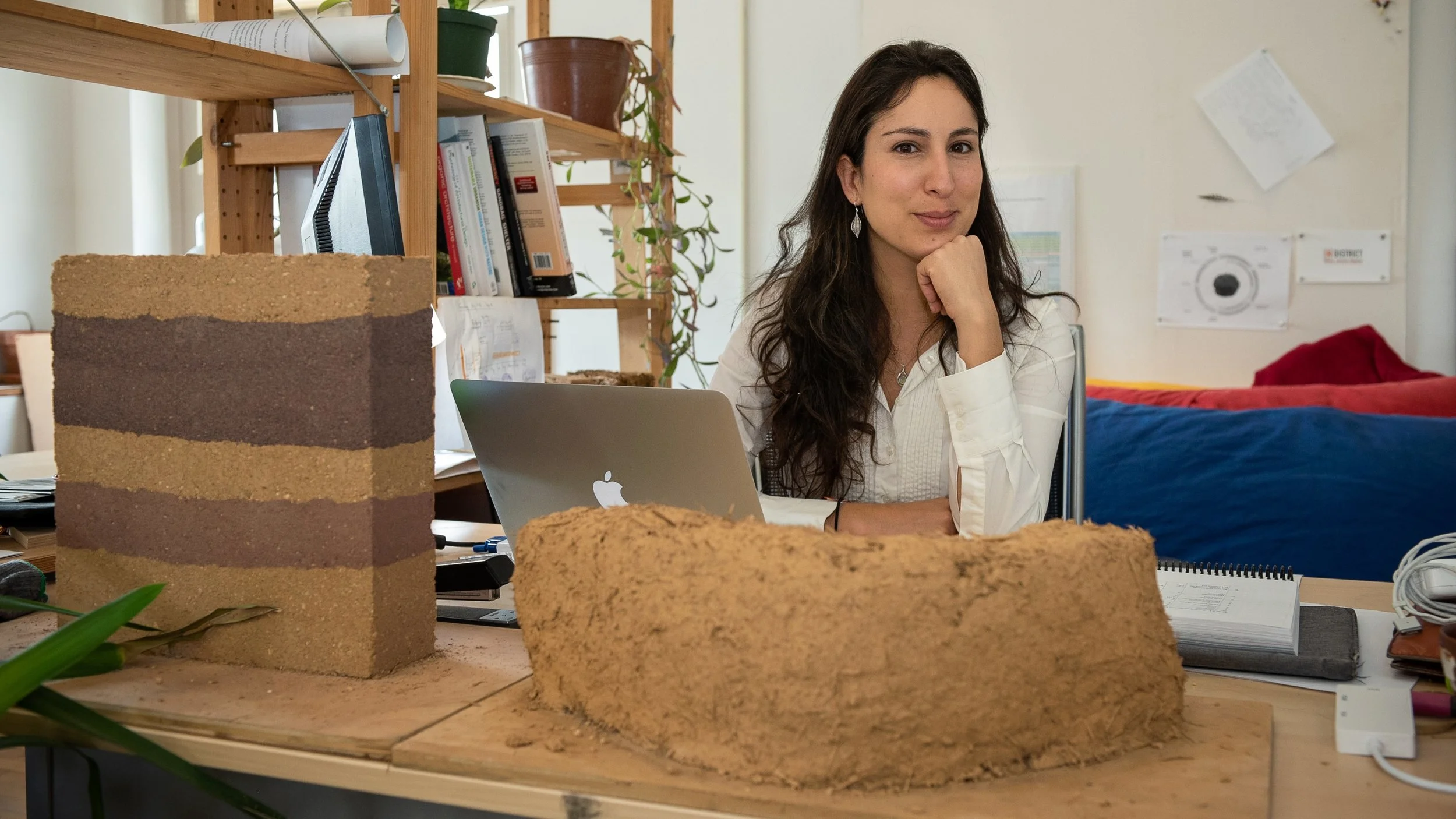 Lola Ben-Alon’s research deals with the challenges of using earthen building materials, which offer sustainable alternatives to conventional materials used in construction. Image: Carnegie Mellon University