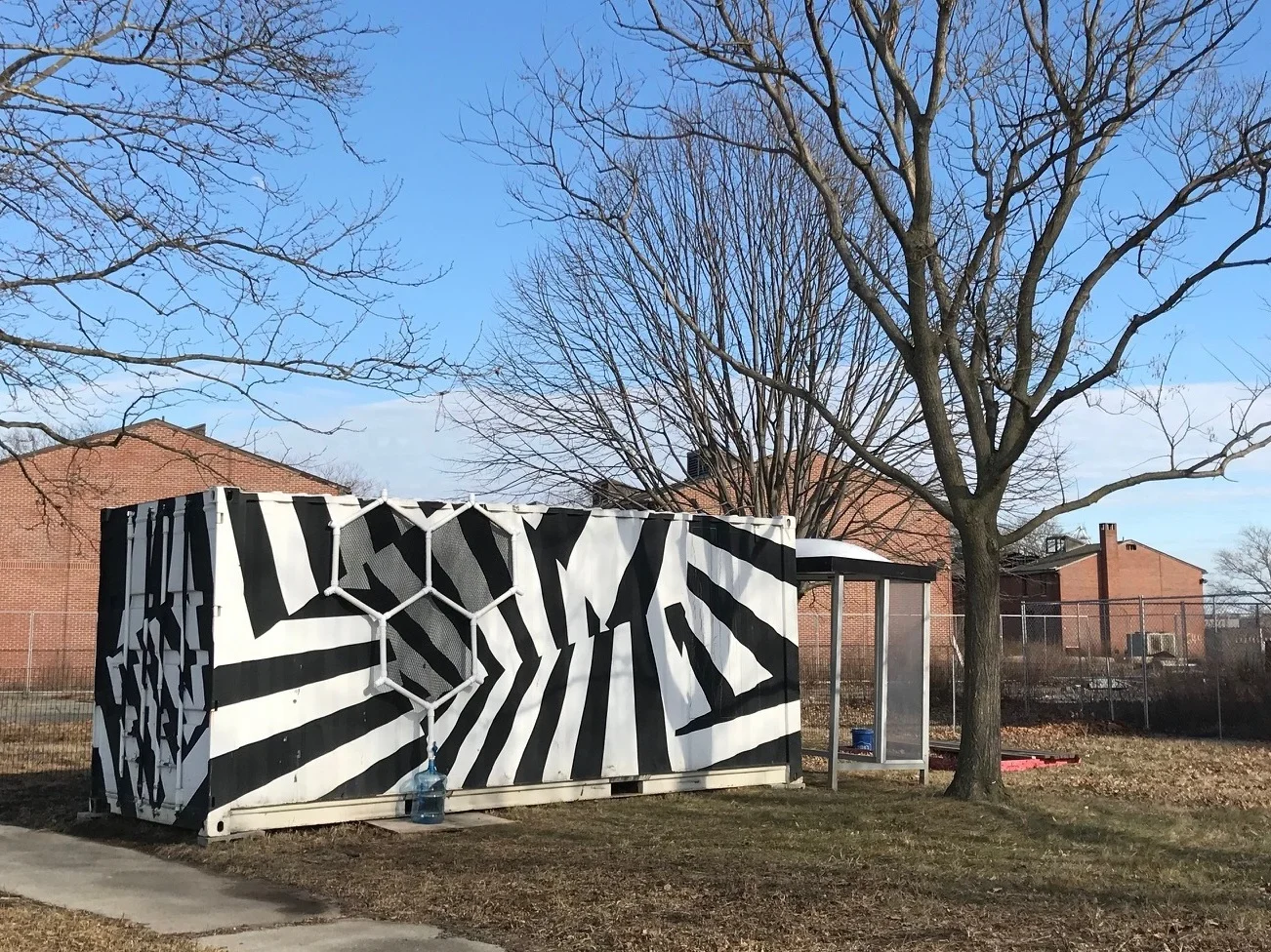 NexLoop has been invited to join a collaborative Circular Economy demonstration project on Governors Island, NYC. NexLoop will clad the exterior of the container with its AquaWeb system, enabling the farm’s irrigation to be supplemented with atmospheric water. Image credit: Jacob Russo