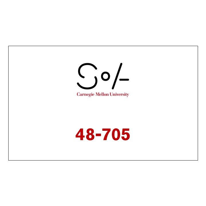 48-705: Urban Design Studio 1 - Urban Places