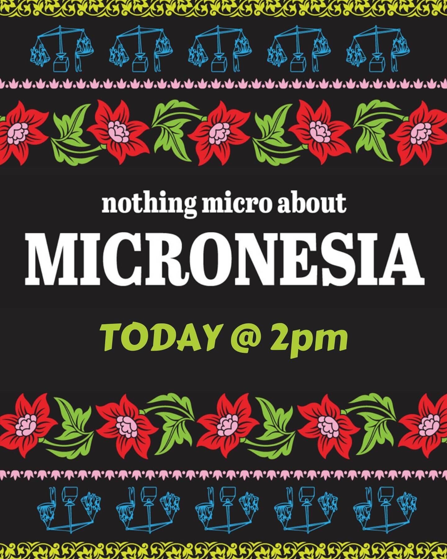 TODAY. 2pm. &mdash; link in bio for tix 🎟️🎟️🎟️🌺🌺🌺🔗🔗🔗 &mdash; There is NOTHING micro about Micronesia.🌺🌺🌺

Kommol, Kalahngan, Kammagar, Ke Mesulang, Kulo, Kinisou Chapur, Si Yu&rsquo;os Ma&rsquo;&aring;se, Ko Raba, Mahalo to @honolulutheat