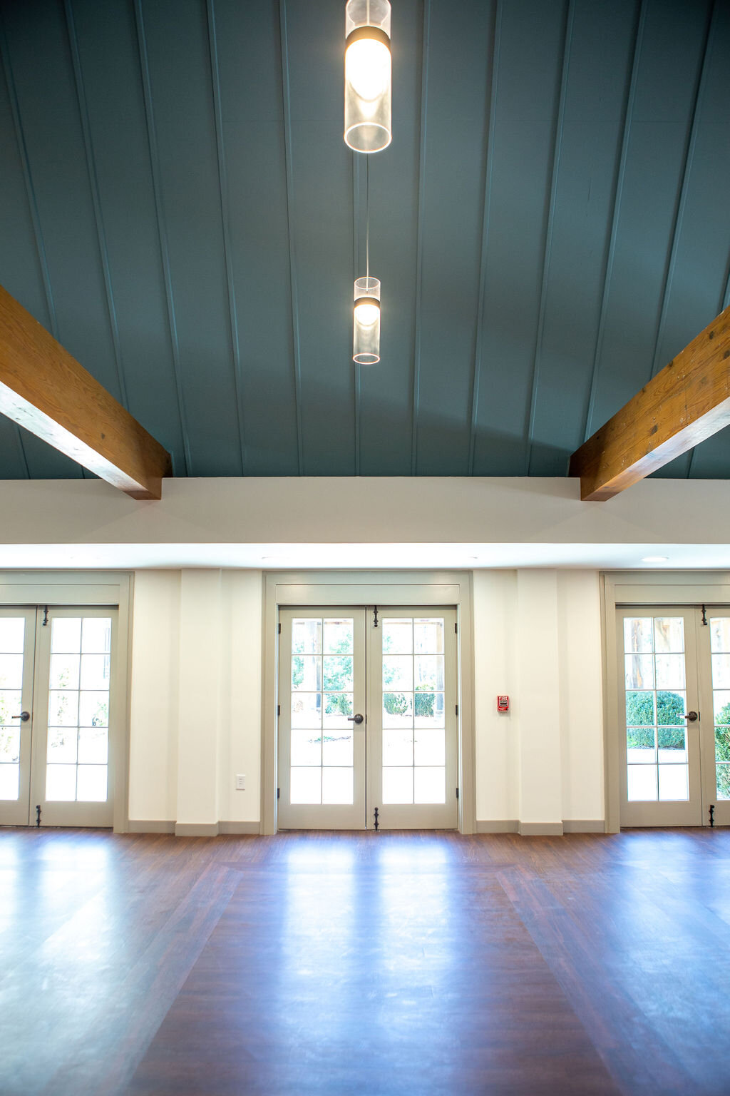   Parish Commons looking at courtyard doors  