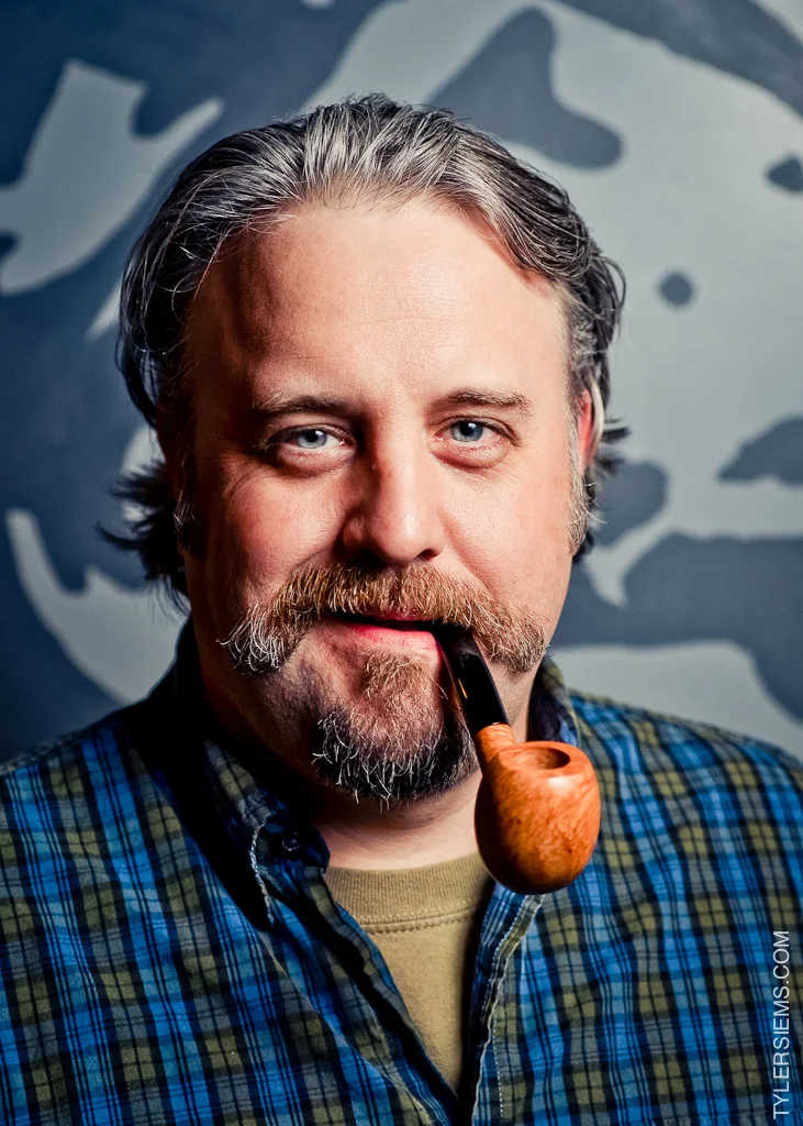 Bert Boan looking like a boss with his tabackey pipe.