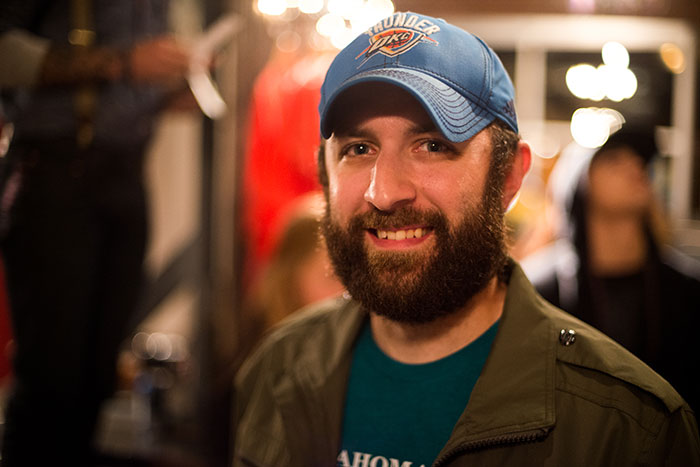 Andrew Stevens with his full, yet cleanly maintained, beard.