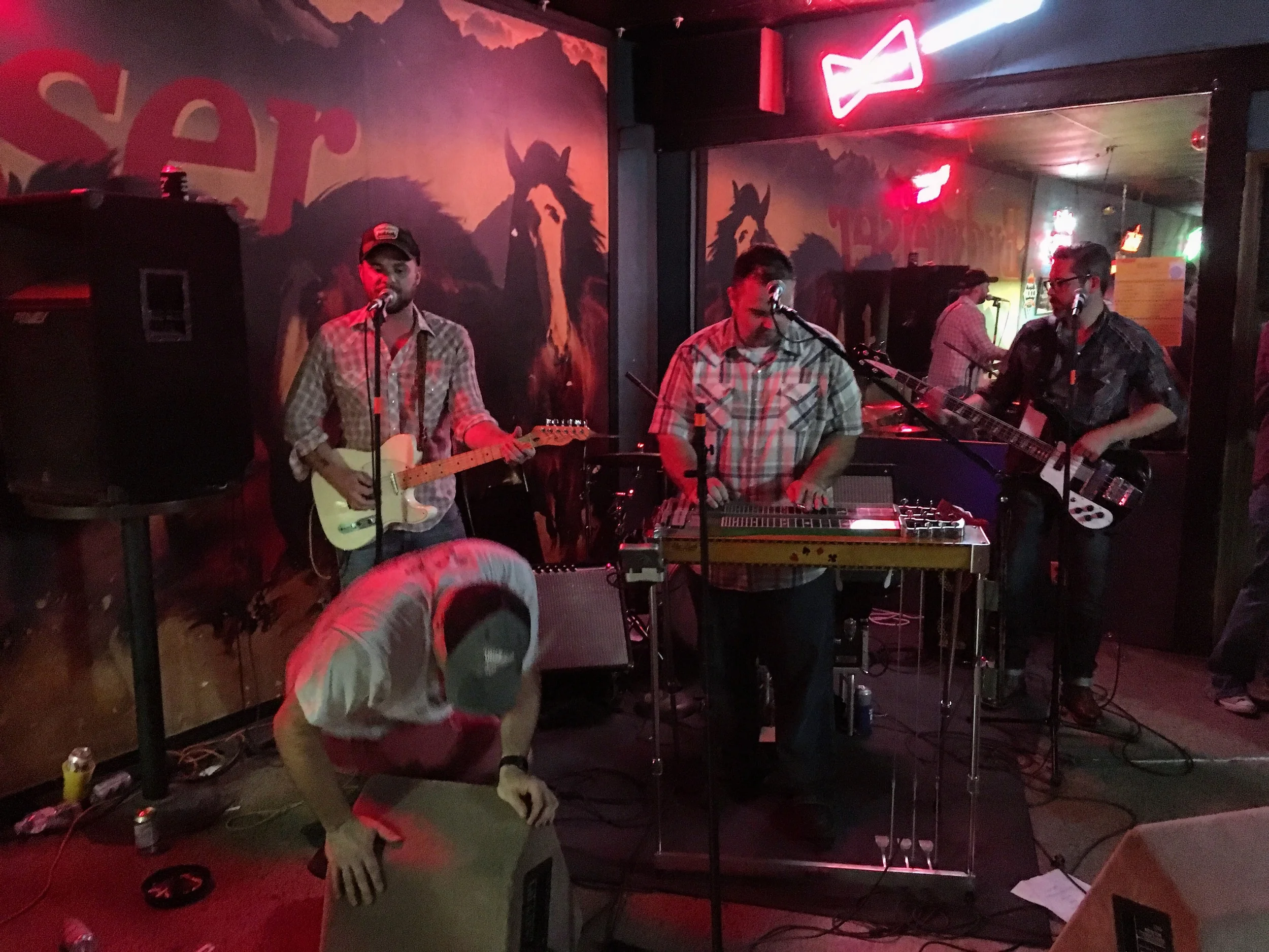 My last show for Saturday night was The Stockyard Playboys . About 6 months ago I caught these guys candidly playing at Saint's Pub. They covered every outlaw country song I wanted to hear and even let me make some requests. I sang along all night and as I left, I asked what their band was called. Of course, I forgot. I was scrolling through the NMF schedule and saw 'Stockyard Playboys' and it hit me that it was the same band. I had to see them again!