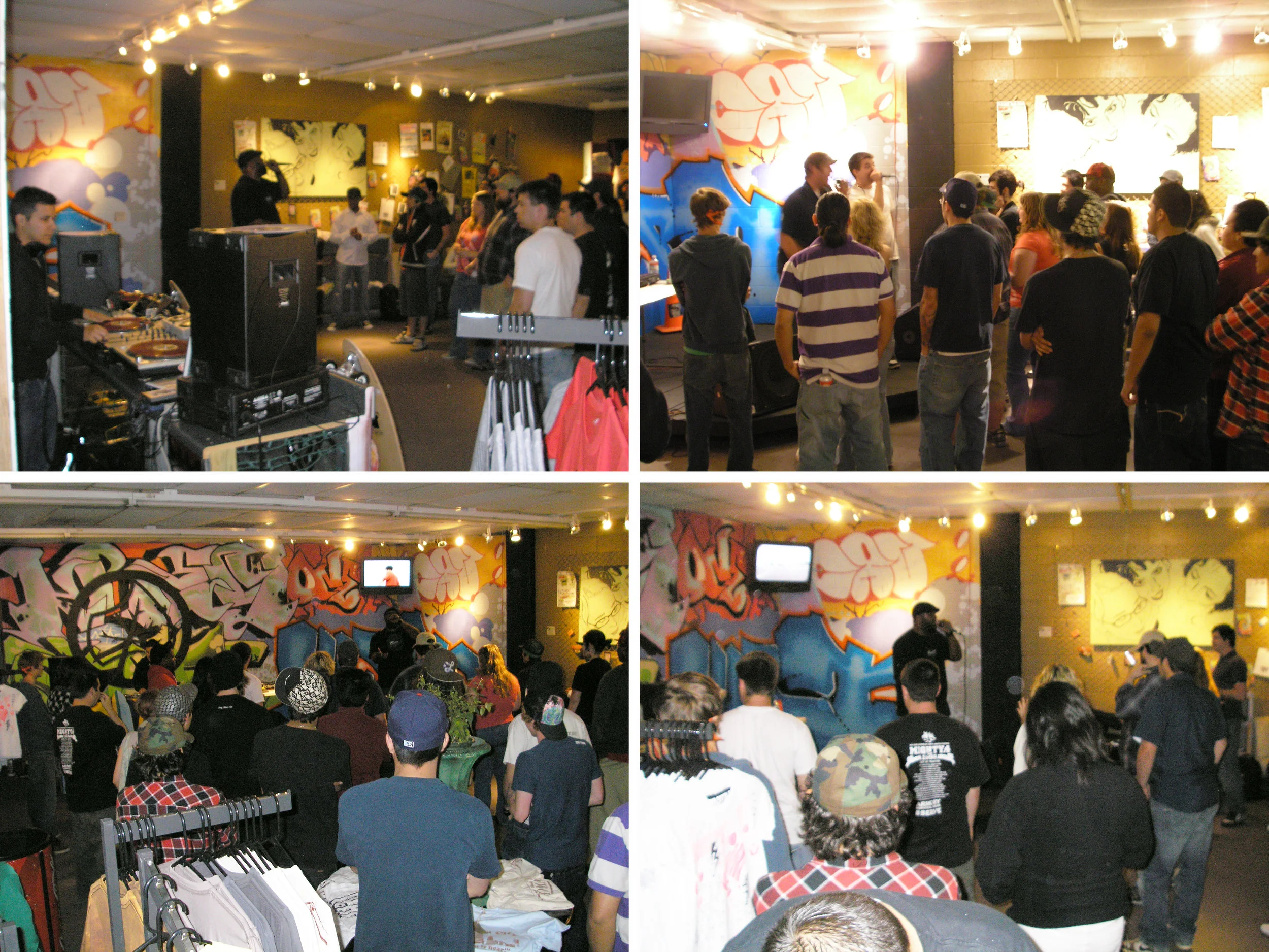 We continued to host music events in the store. Our shows ranged from hip-hop to folk. There weren't many venues in OKC at the time and our store was just big enough to host small events. These photos are of a show hosted by Jabee Williams. The performers were 8-Bit Cynics, Jivin' Scientists, and another performer from Tucson (someone remind me...?)