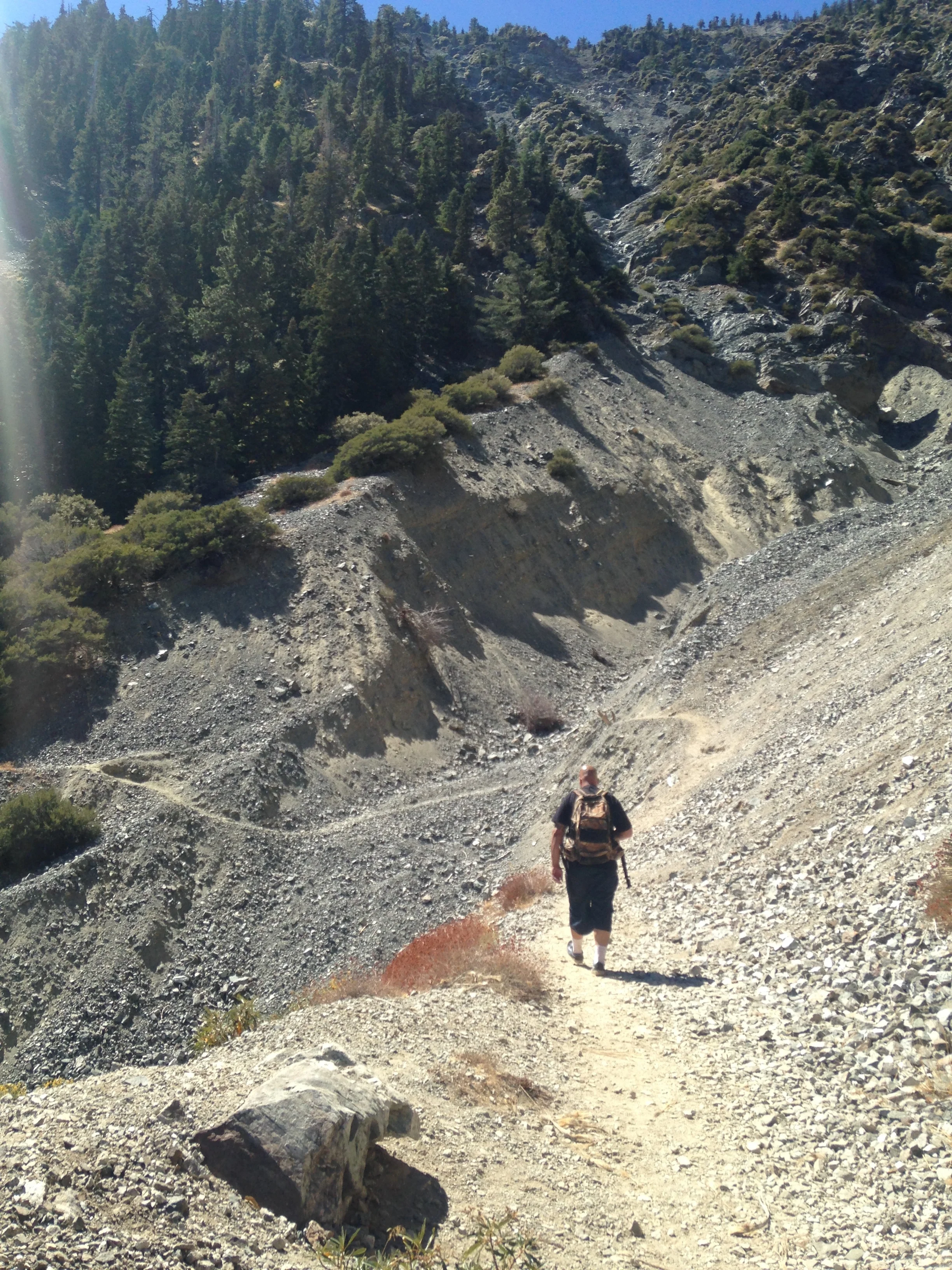 This part of the trail was super sketchy. At one point it is only like 6 inches wide with a steep gravel hill/cliff right by your side. My mom had a little bit of a panic attack, but hey....... we're all still alive.