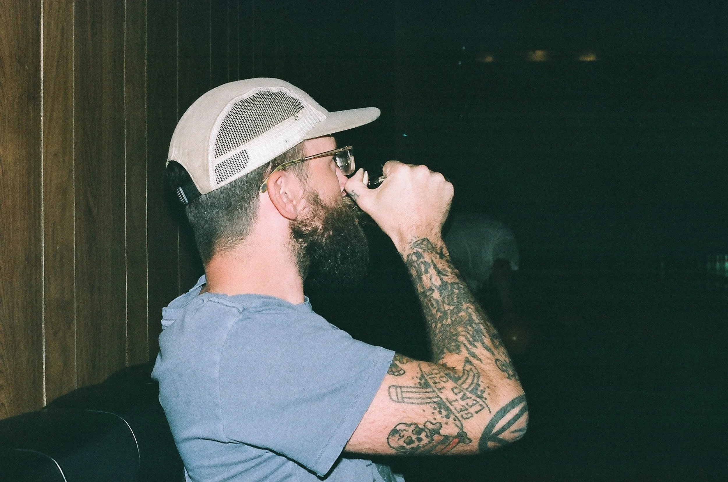 Dusty trying to pound some brewski before his turn. CHUGGGGGGGGGGGGGG.