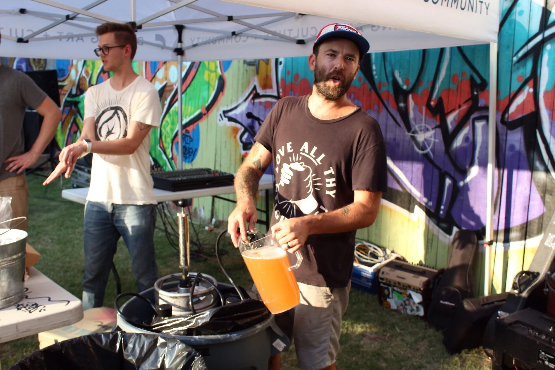 Chumpmaster General pouring himself a tallboy