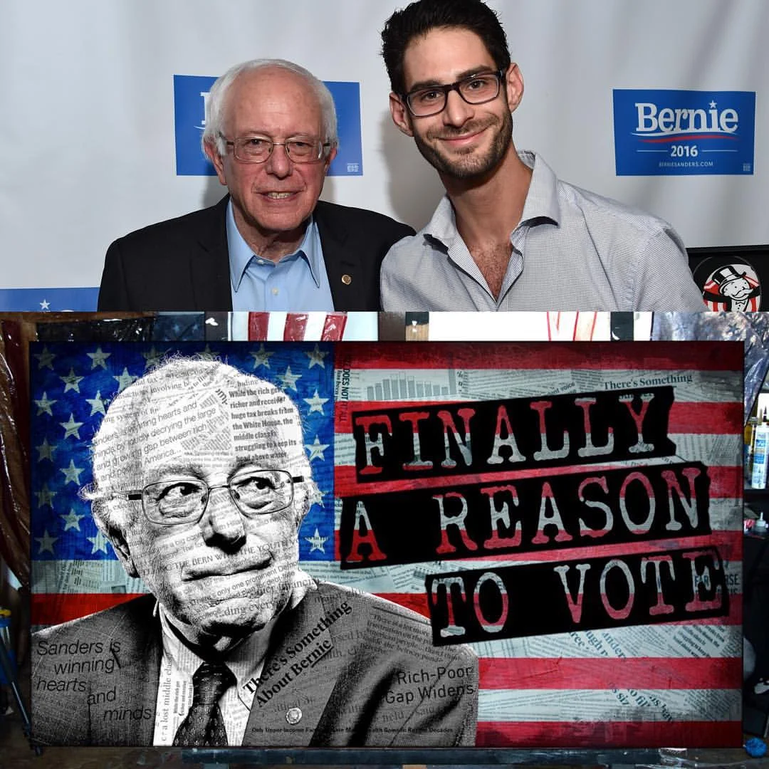 Greg Auerbach with Senator Bernie Sanders, 2015