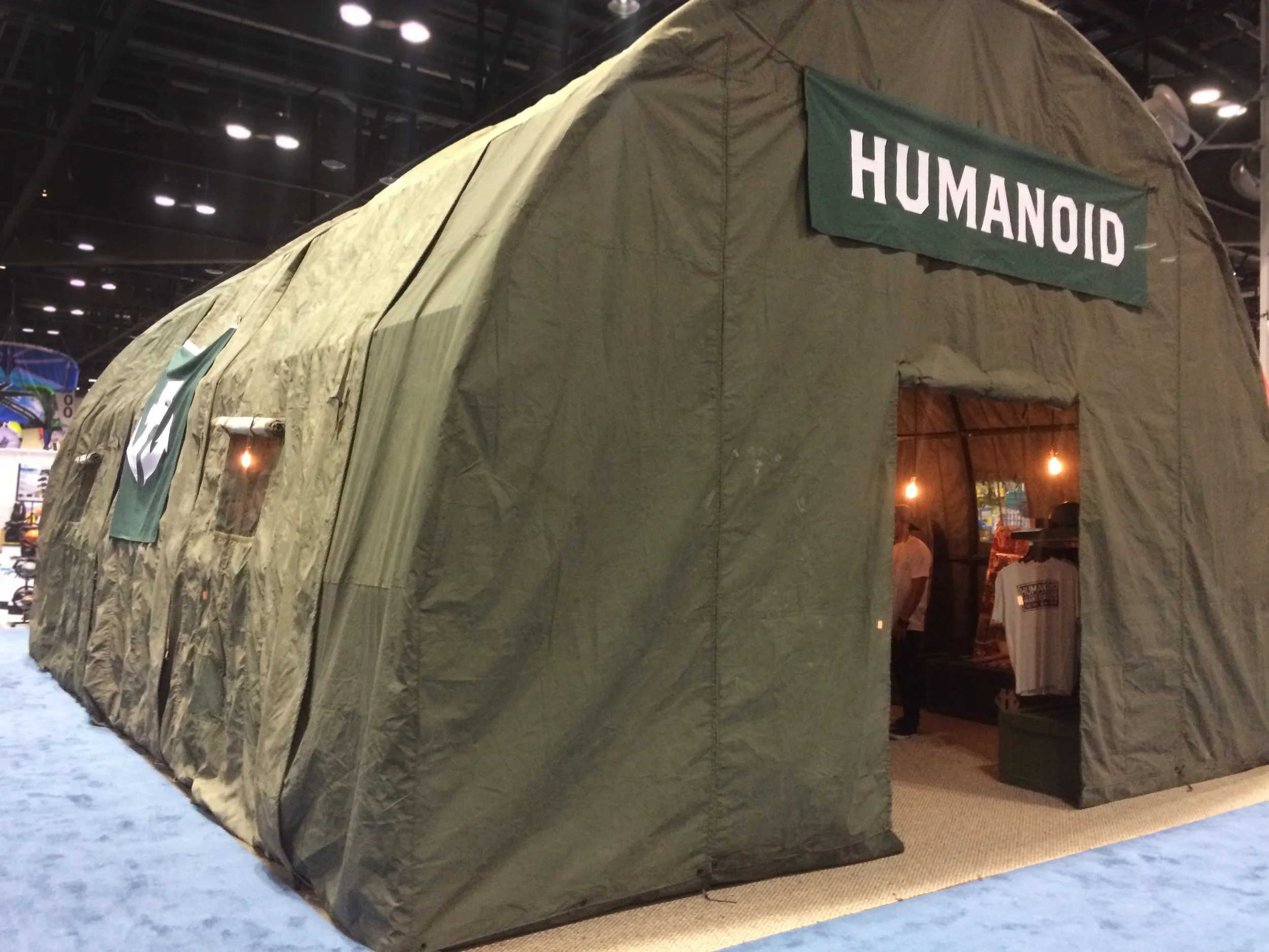 Cool military-inspired booth