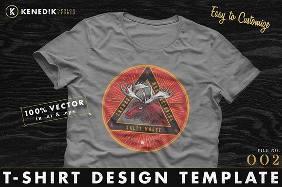 T-Shirt Template 002 on Creative Market