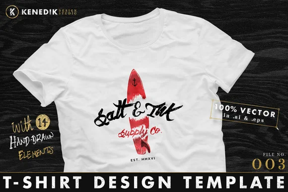T-Shirt Template 003 on Creative Market