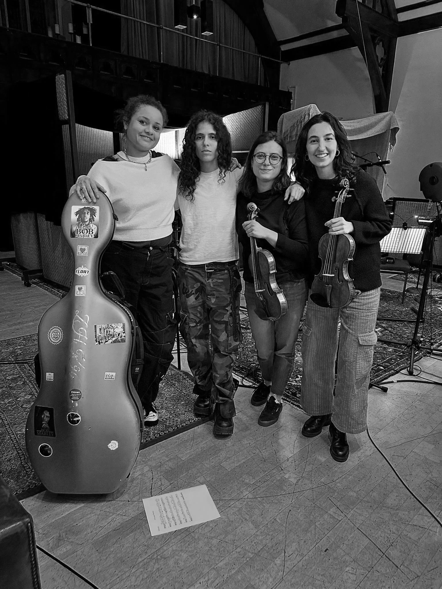 City String Ensemble recording strings for artist 070 Shake at The Church Studios, London.