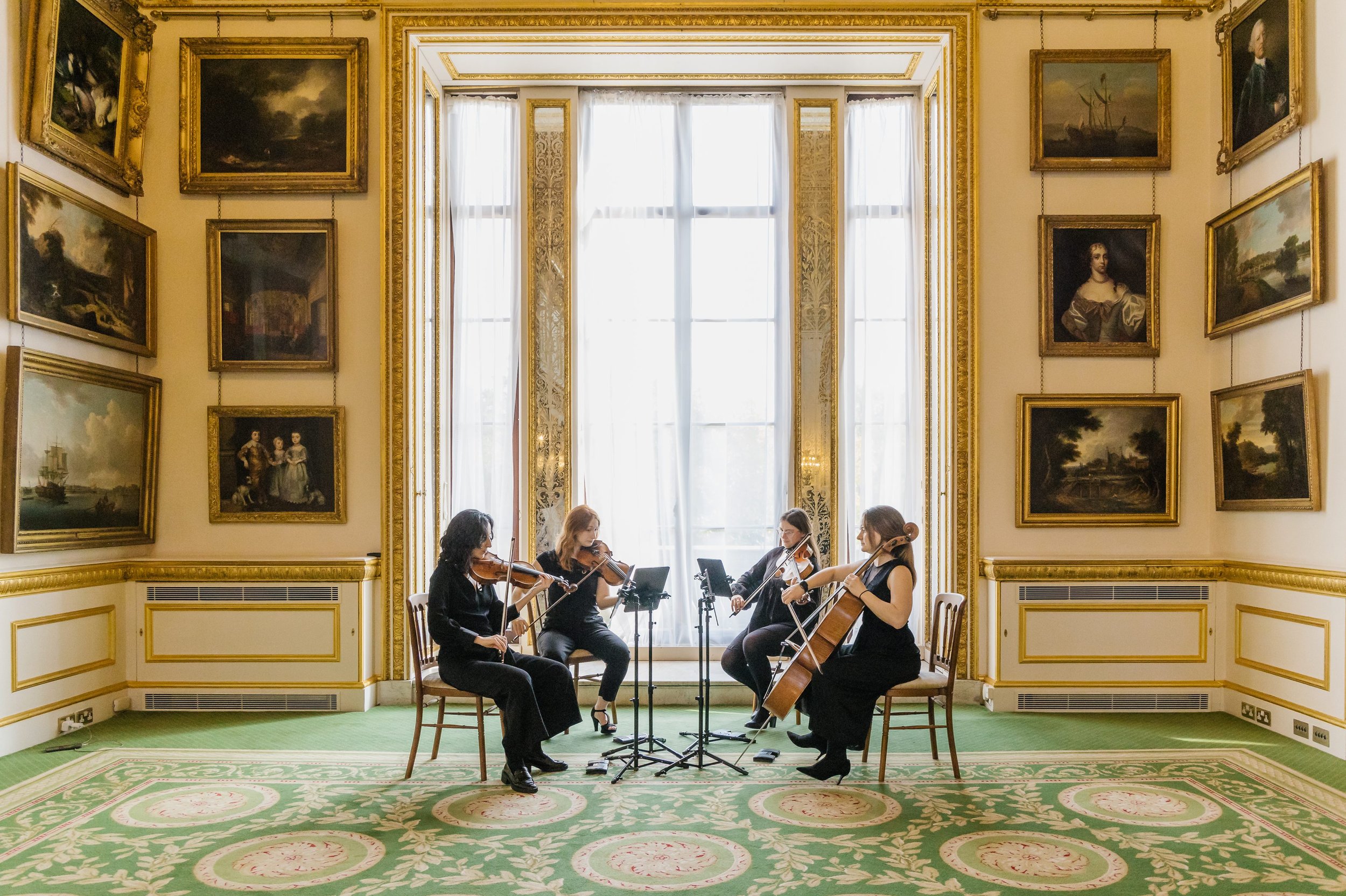City String Ensemble, winner of the Best Multi-Genre Wedding String Quartet 2026 award, performing at a luxury London wedding.