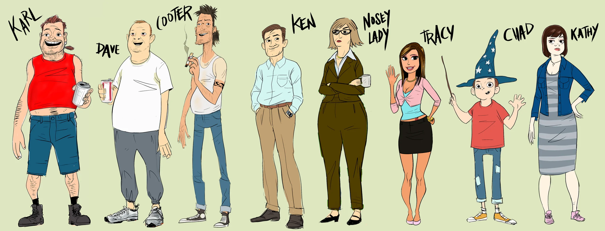 Dad Boner - Character Designs